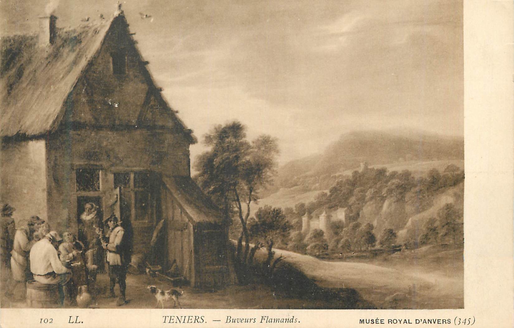 CPA Musee Royal d'Anvers Teniers Buveurs Flamands