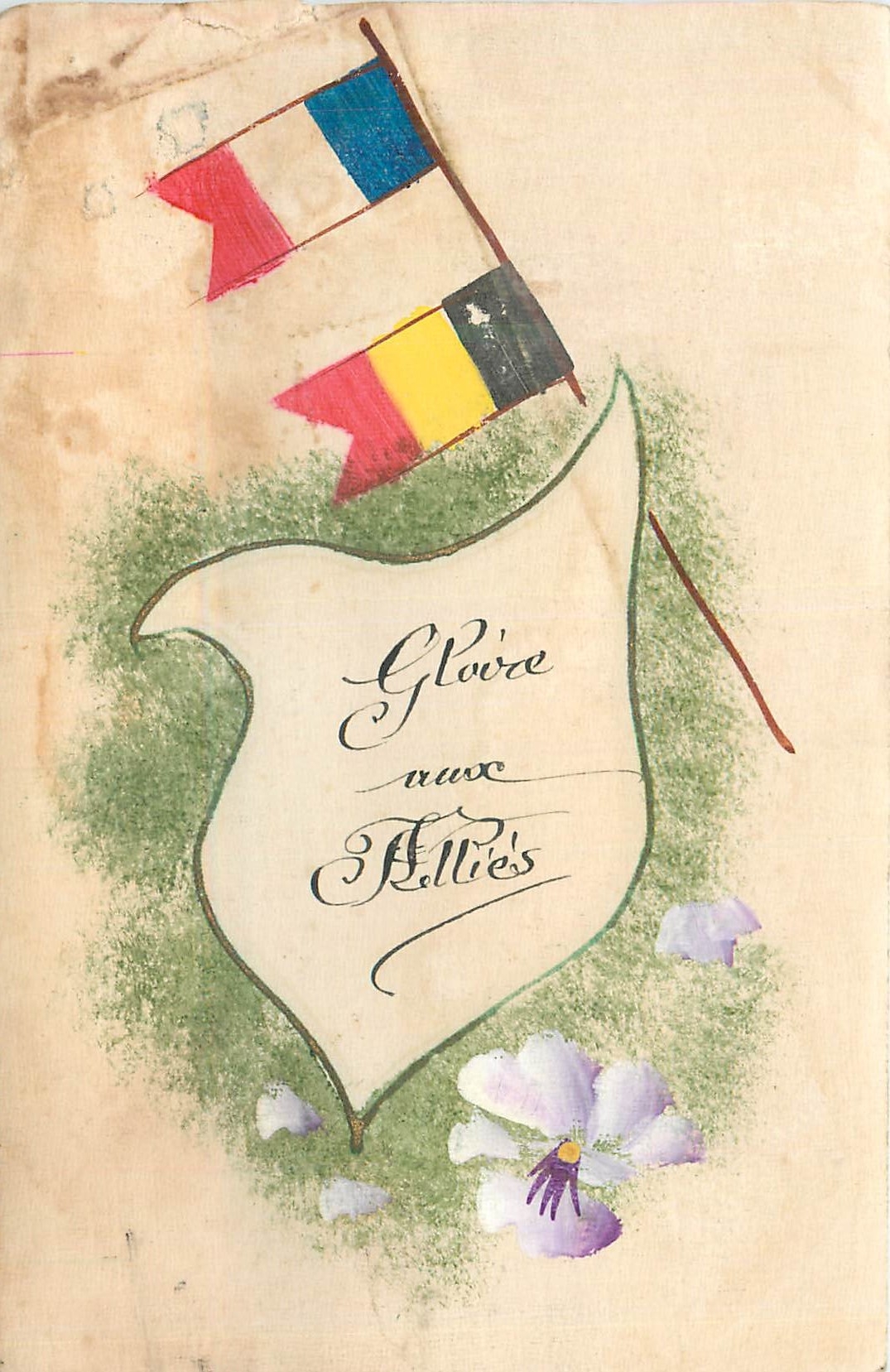 CPA Gloire aux Allies Militaria
