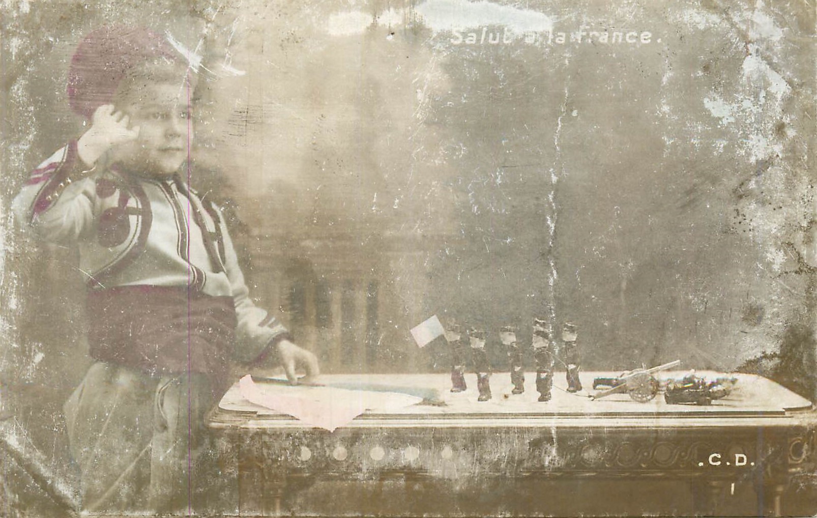 CPA Salut a la France Militaria