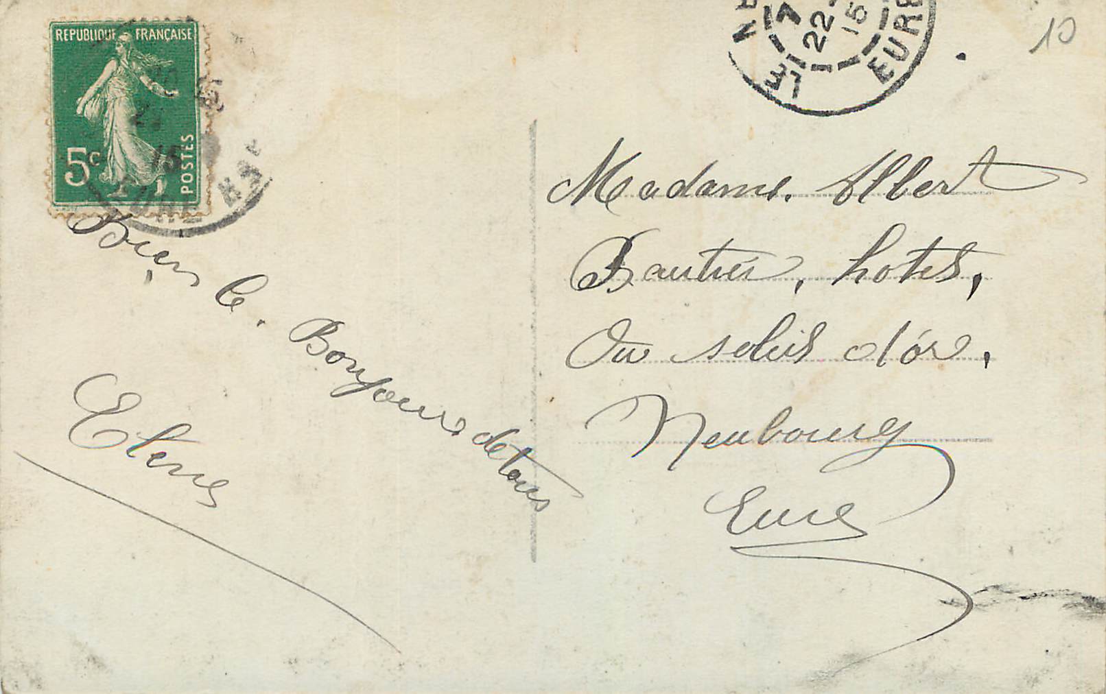 CPA Salut a la France Militaria — Verso