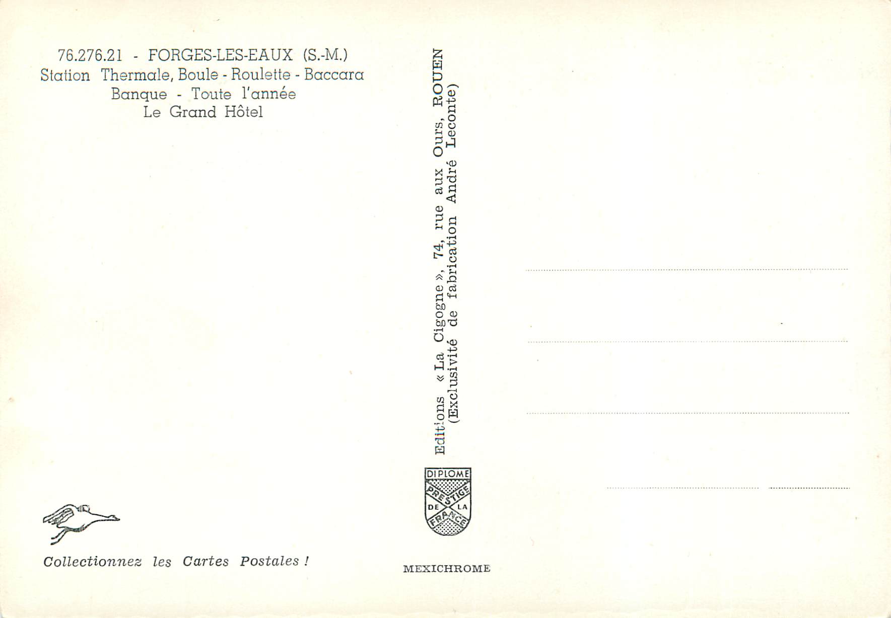 Le Grand Hôtel — Forges-les-Eaux — Éditions Diplôme — Reverso