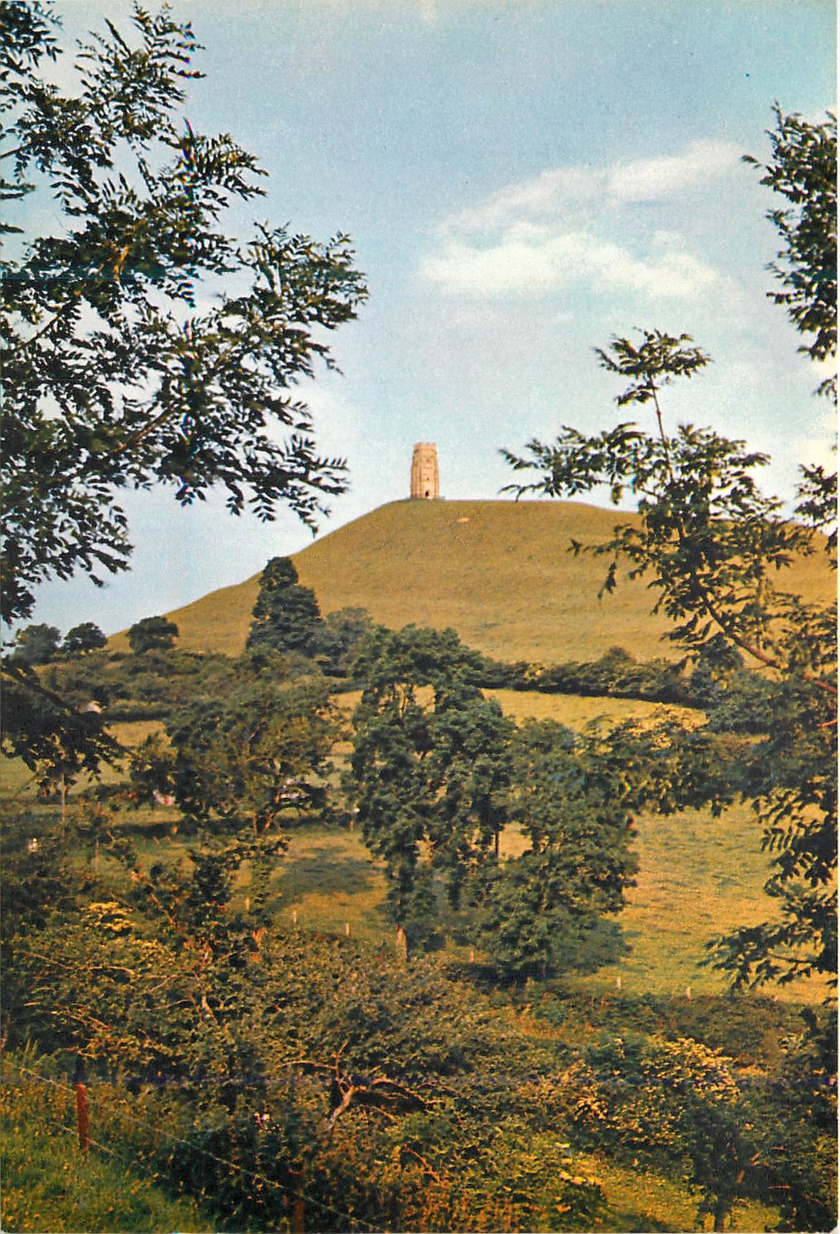 CPM Glastonbury Tar Somerset 500 Feet Above the Sea Rises The Tor The Island Mount Of St Michael