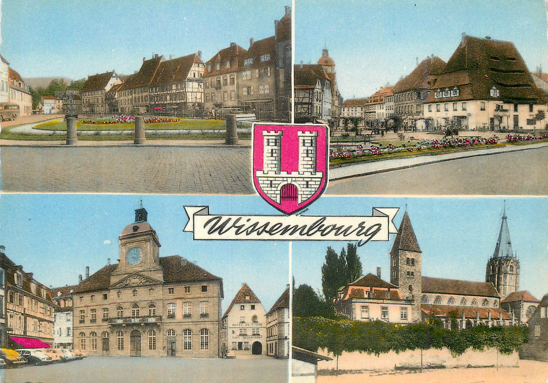 CPM Wissembourg Quai Anselmann Maison du Sel Hotel de Ville Eglise St Pierre et St Paul