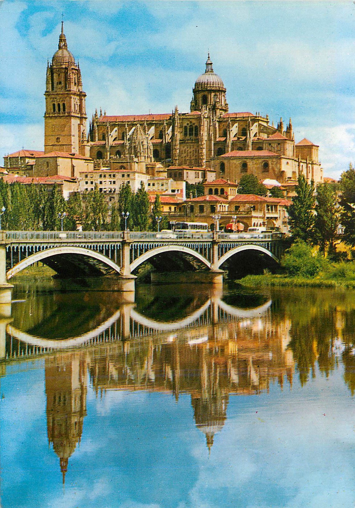 CPM Salamanca La Cathedrale et le Fleuve Tormes