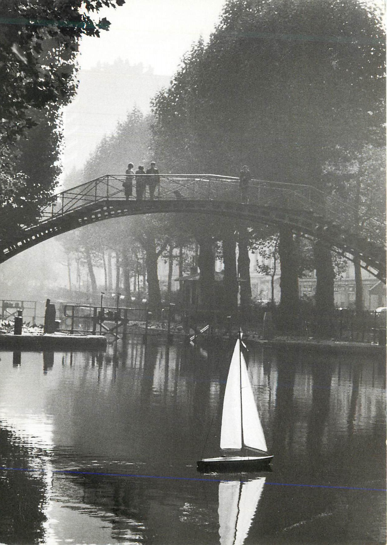 CPM Peter Turnley Toy Sail Boat on Canal Saint Martin Paris 2001