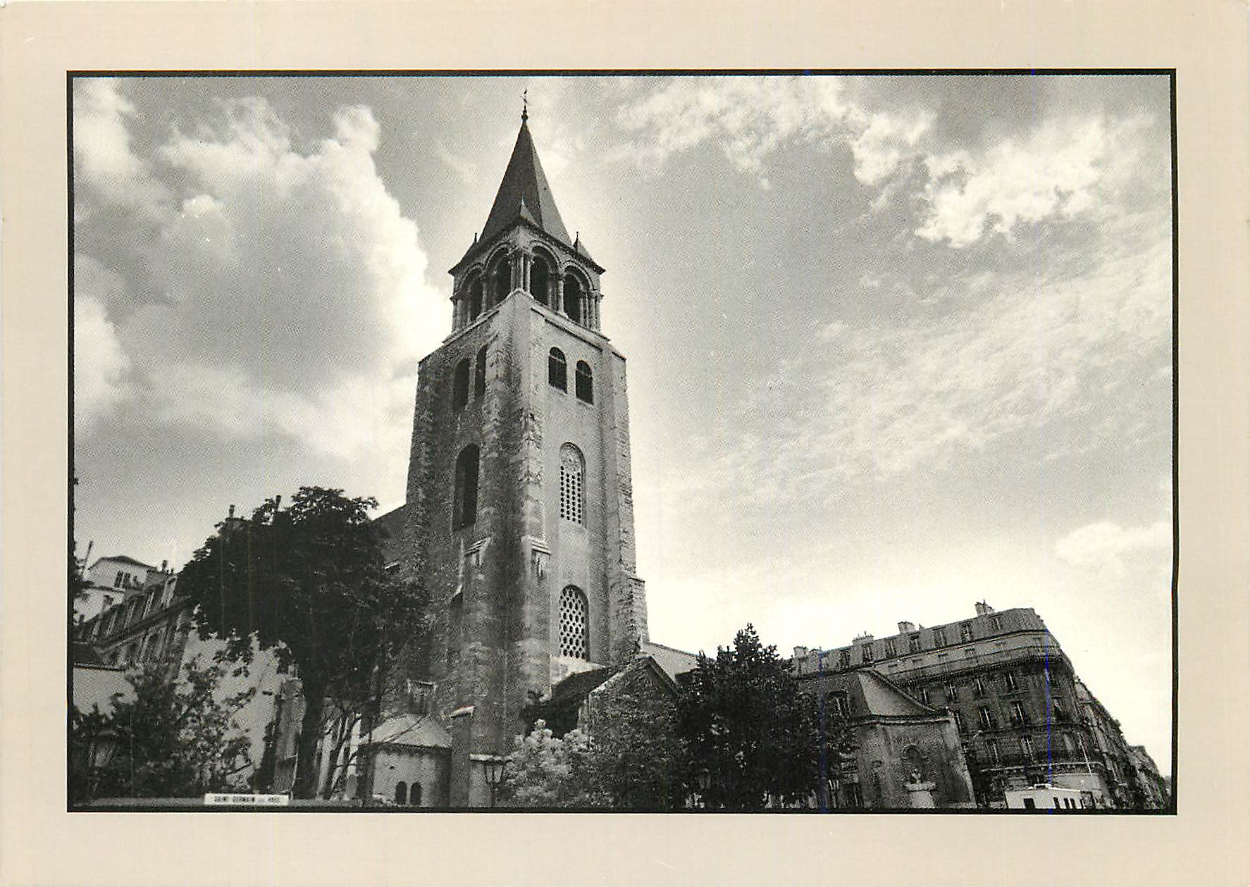 CPM Marion Valentine Eglise de Saint Germain des Pres et Fontaine de Charles Daudelin 1986