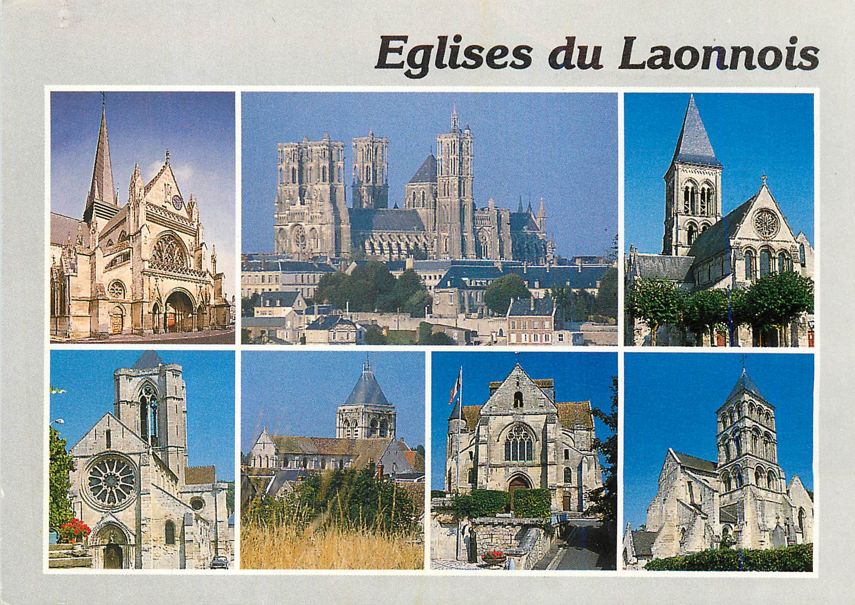 CPM Eglise du Laonnois Liesse Laon Vailly sur Aisne Vorges Bruyeres Mons en Laonois Nouvion le Vineux