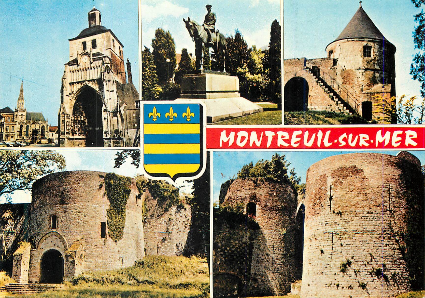 CPM Montreuil sur Mer (P et C) L'Eglise St Saulve