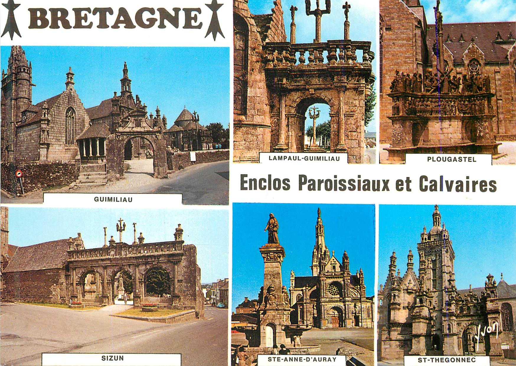 CPM Bretagne Ecole Paroissiaux et Calvaires Guimiliau Lampaul Plougastel Sizun St Thegonnec
