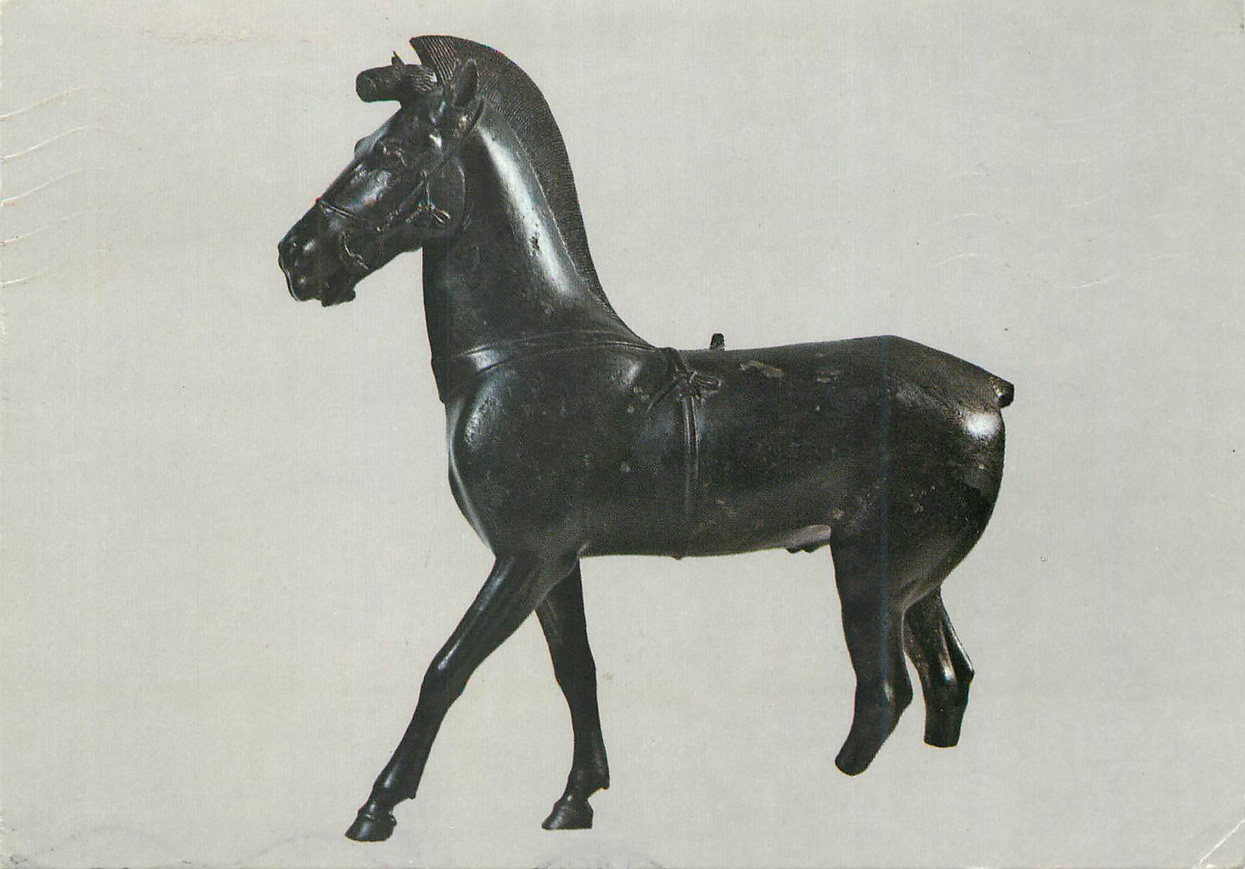 CPM Musee d'Olympia Statuette en Bronze d'un Cheval qui Faisait Partie d'un Quadrige (470 av J C)