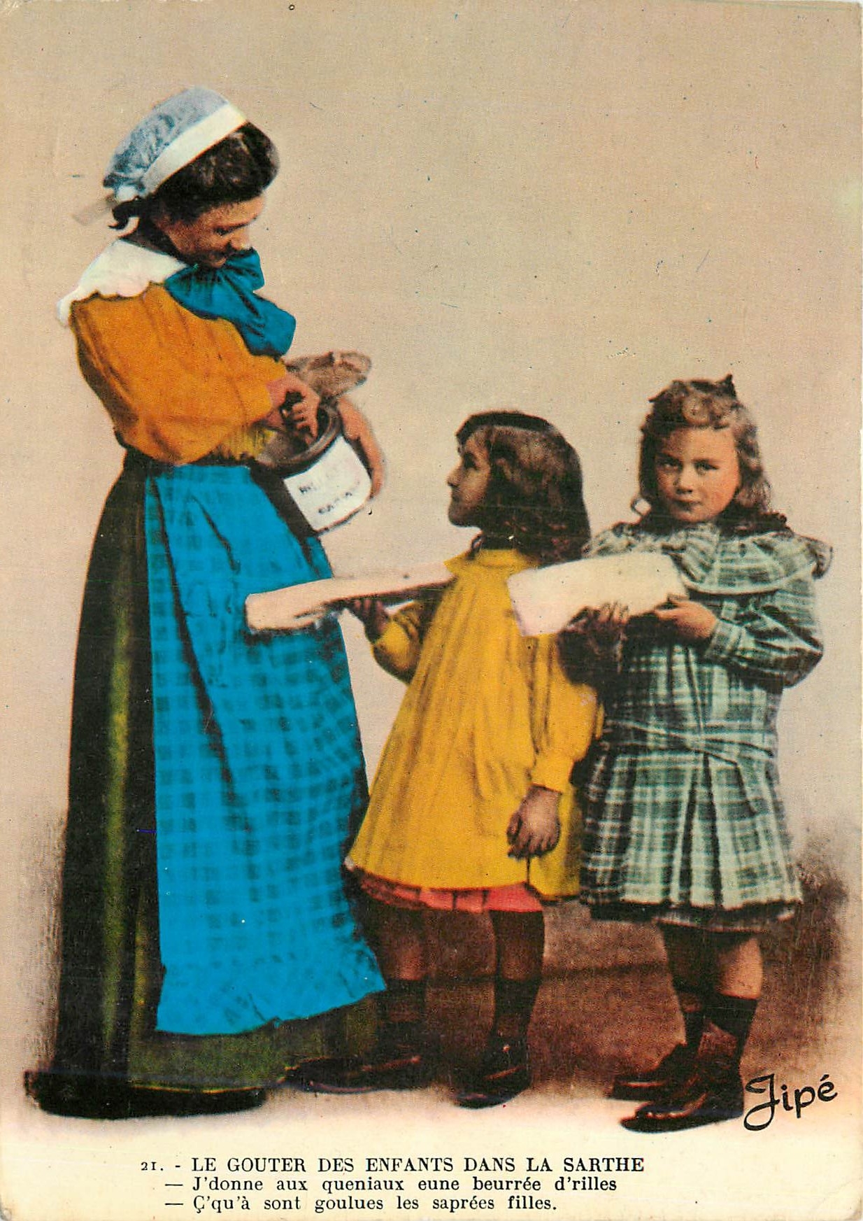 CPM Le Gouter des Enfants Dans la Sarthe Folklore