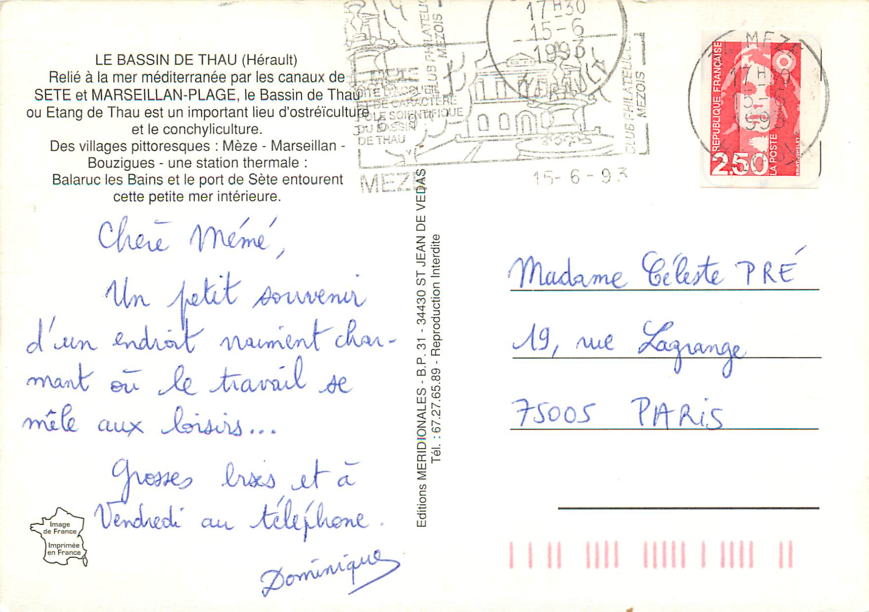 Le Bassin de Thau — Bouzigues, Balaruc les Bains, Marseillelan, Sète, Méze — Éditions de France — Reverso
