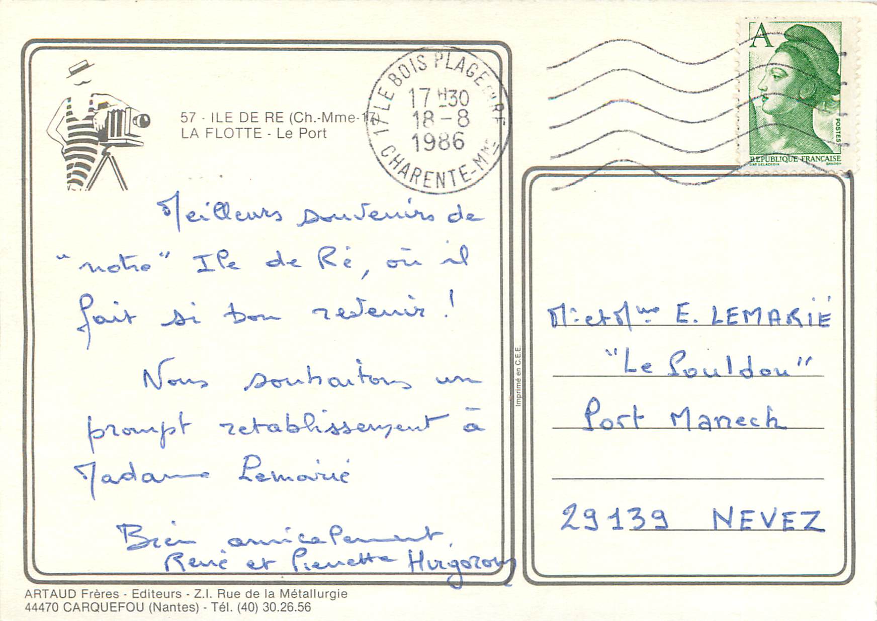 CPM Ile de Re (Ch Mme) La Flotte Le Port — Back