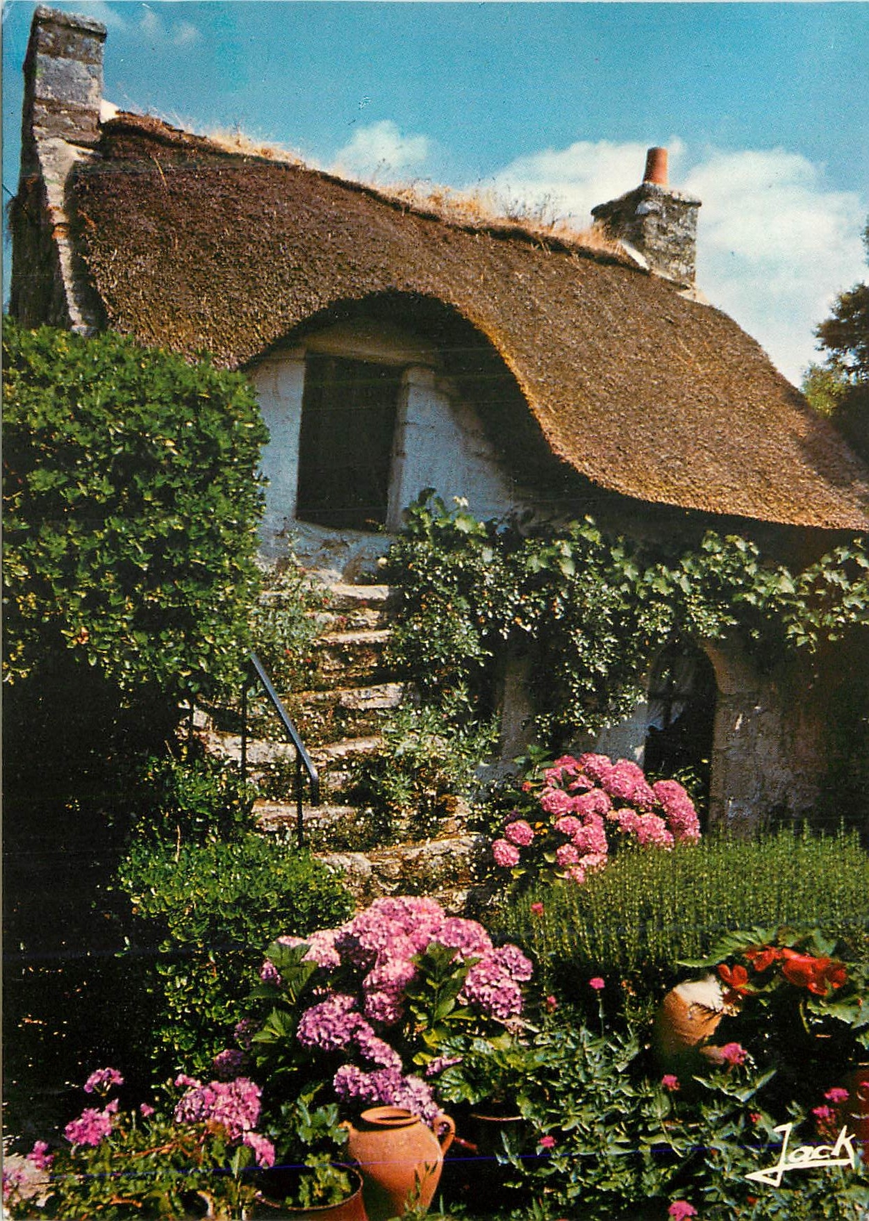 Chaumière fleurie à l'île aux Moines — Éditions d'Art JACCH 227/00 — n° 1797