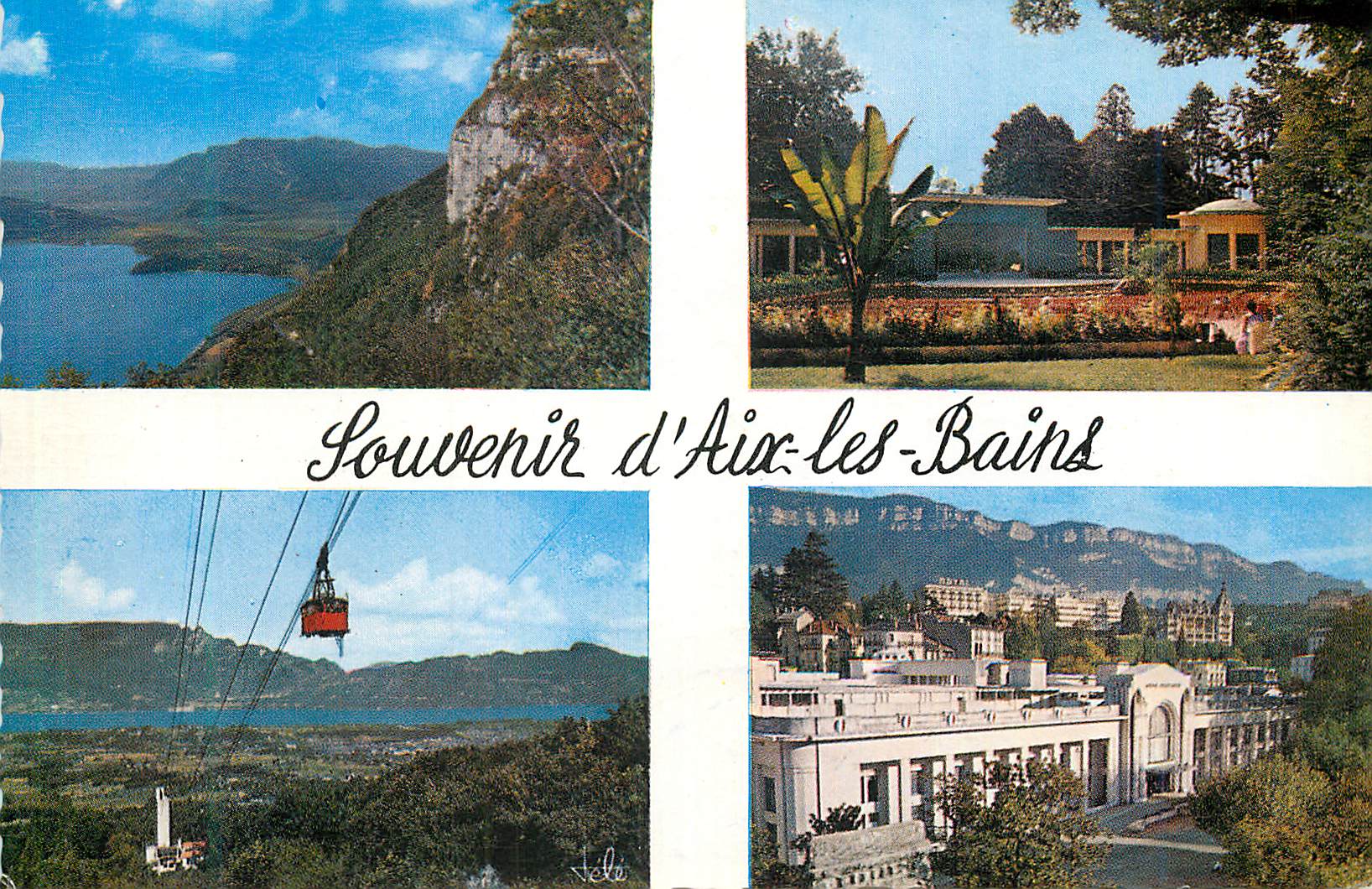 CPM Souvenir d'Aix les Bains Bout du Lac Le Parc Teleferique Etablissement Thermal