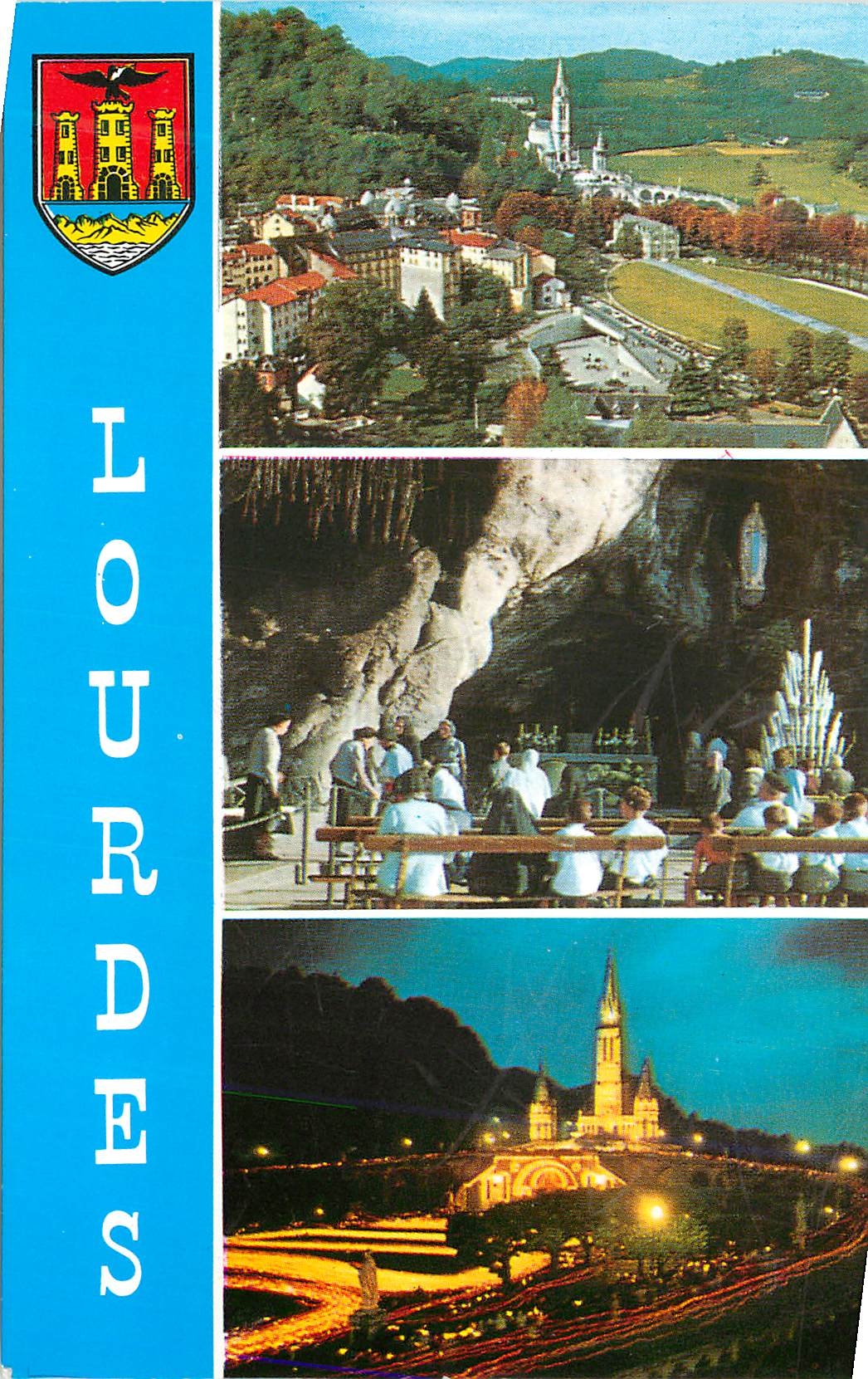 CPM Lourdes (Hautes Pyrenees) vue Generale la Grotte