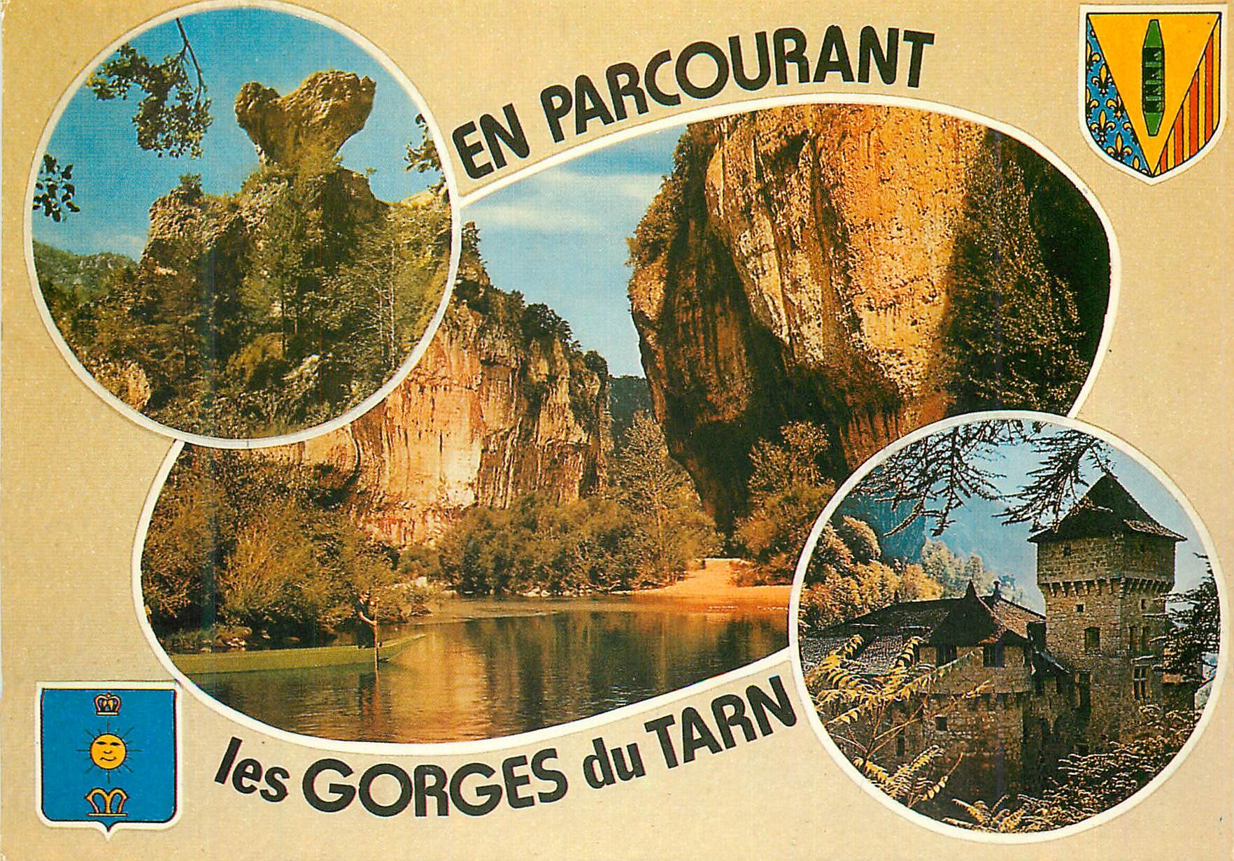 CPM Chateau de la Caze le Champignon les Detroits en Parcourant les Gorges du Tarn