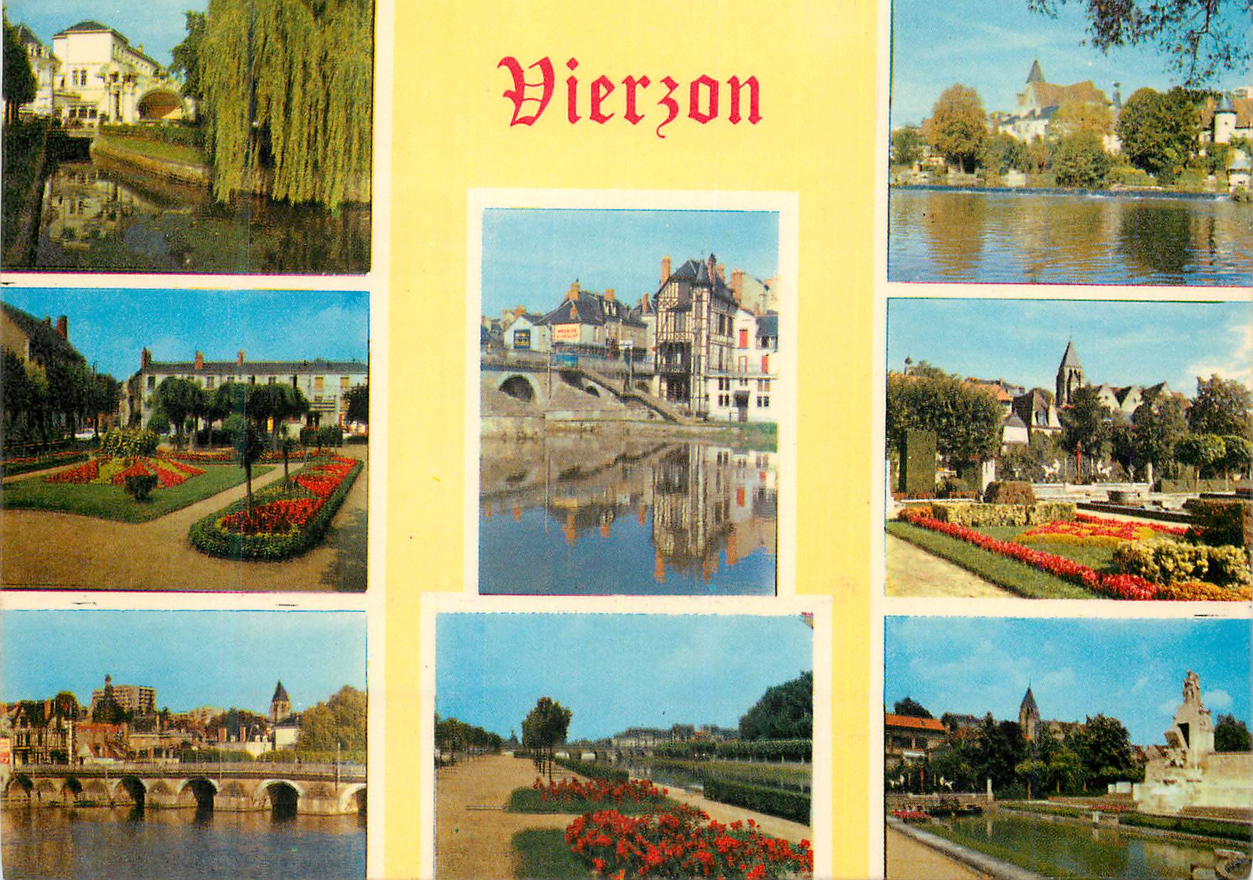 CPM Vierzon (Cher) le Jardin Public et l'Auditorium