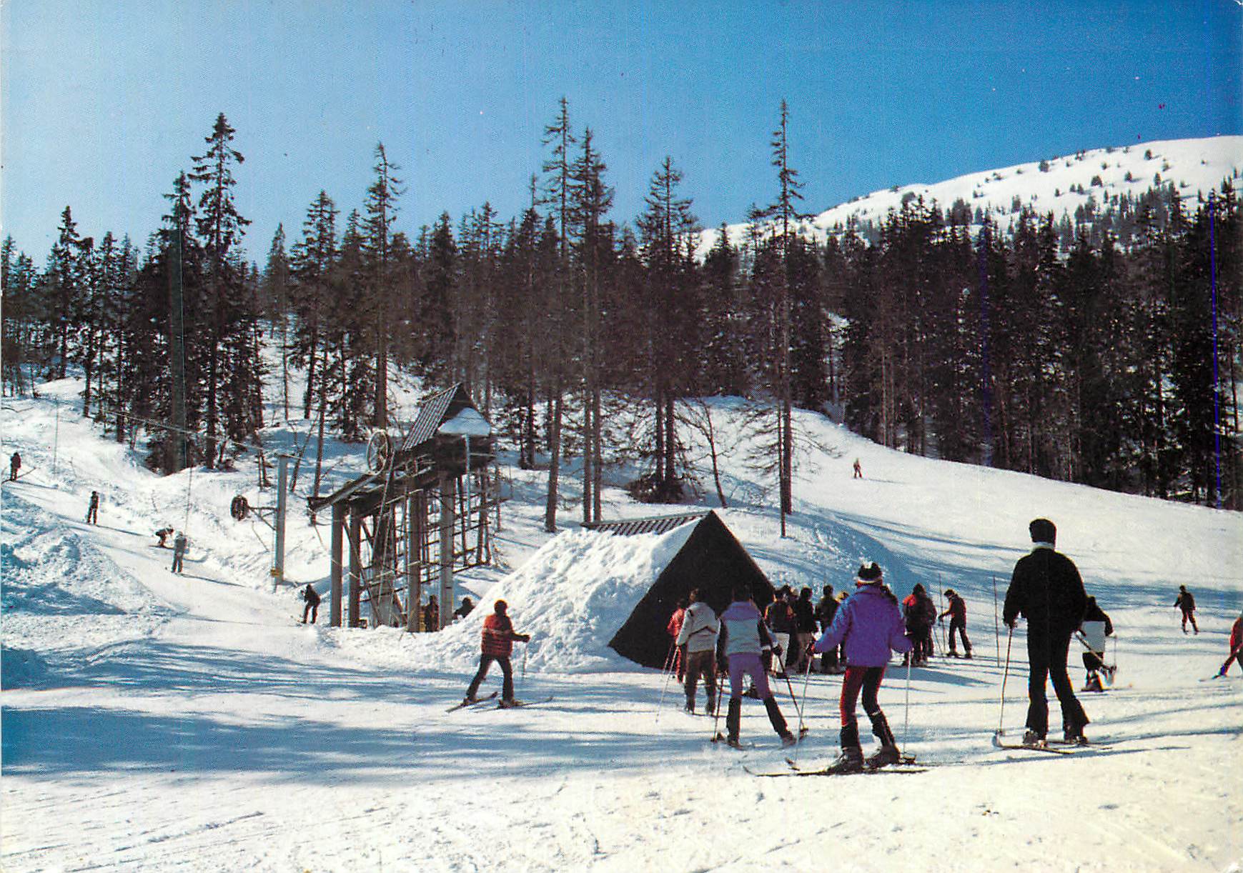 CPM Massif de Bauges (Savoie) Stade de Neige du Margeriaz alt 1400 1900m