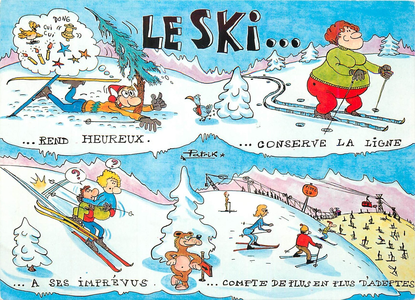 CPM le Ski (d'apres un Dessin de Patrick Legrand)