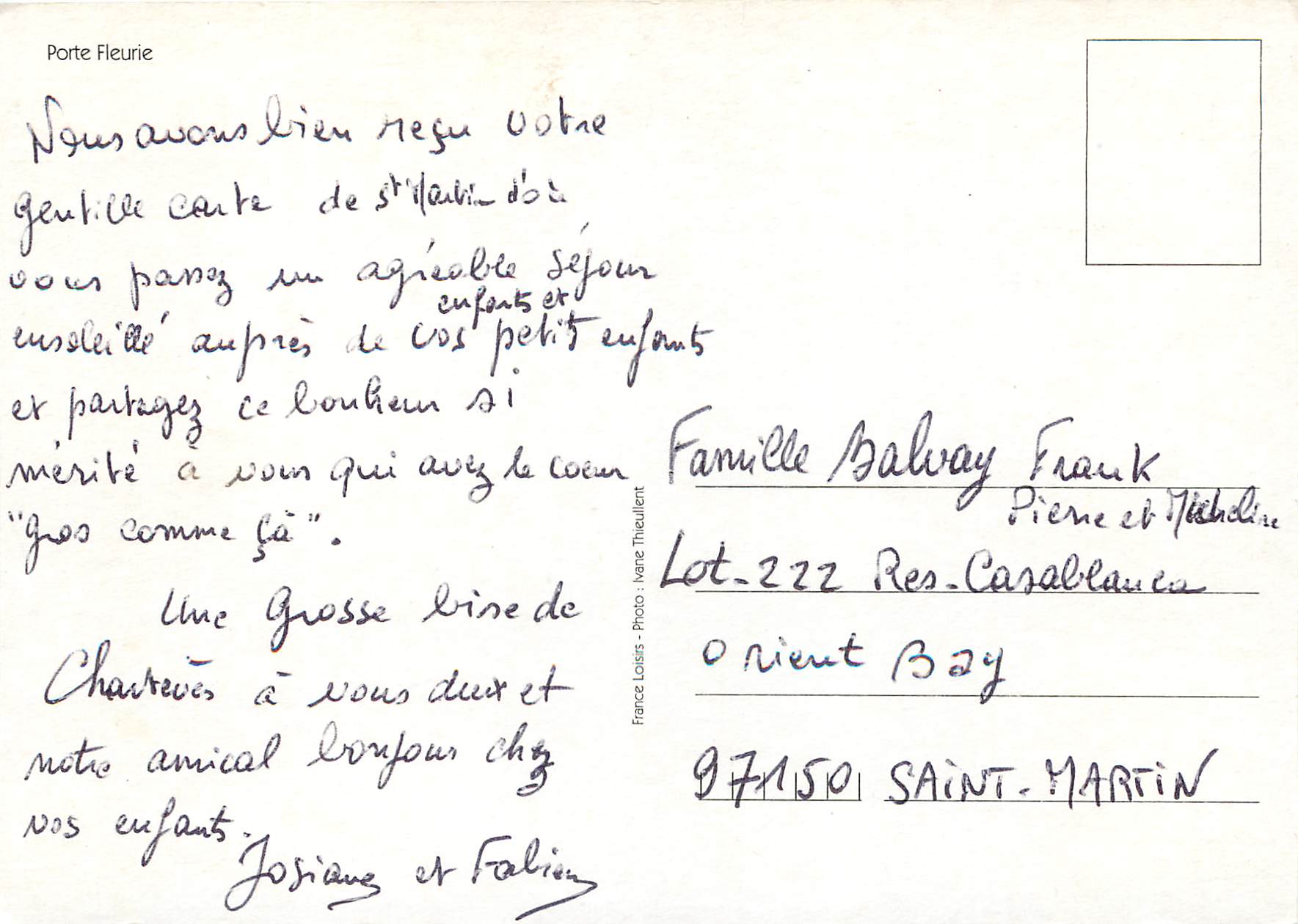 CPM Porte Fleurie — Rückseite