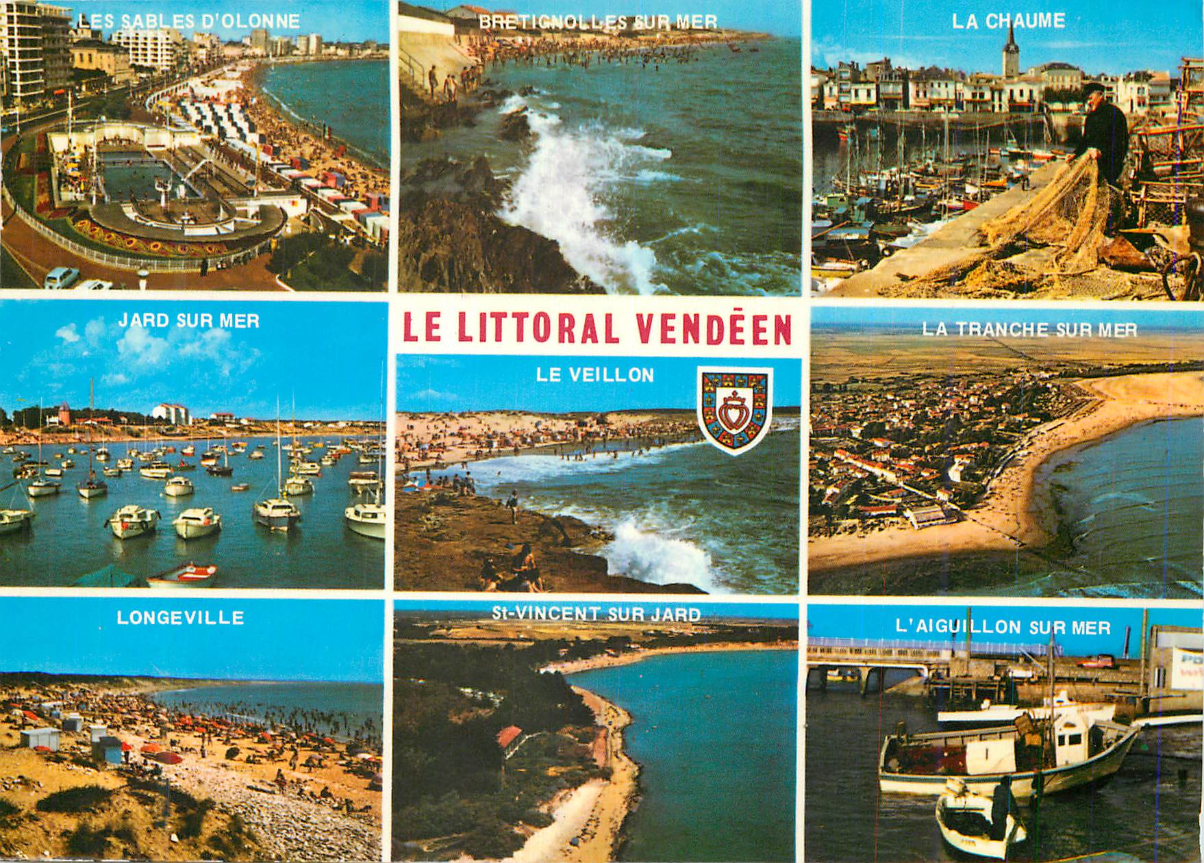 Le littoral vendéen — vue panoramique de 9 sites — édition ADIA