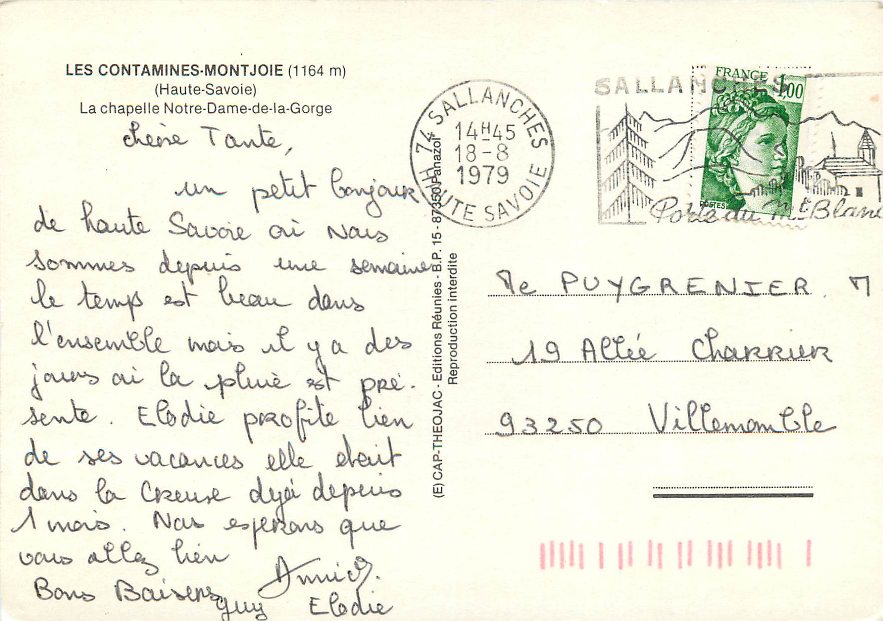 La chapelle Notre-Dame-de-la-Gorge — Les Contamines-Montjoie (Haute-Savoie) — Éditions Théouiac — Verso