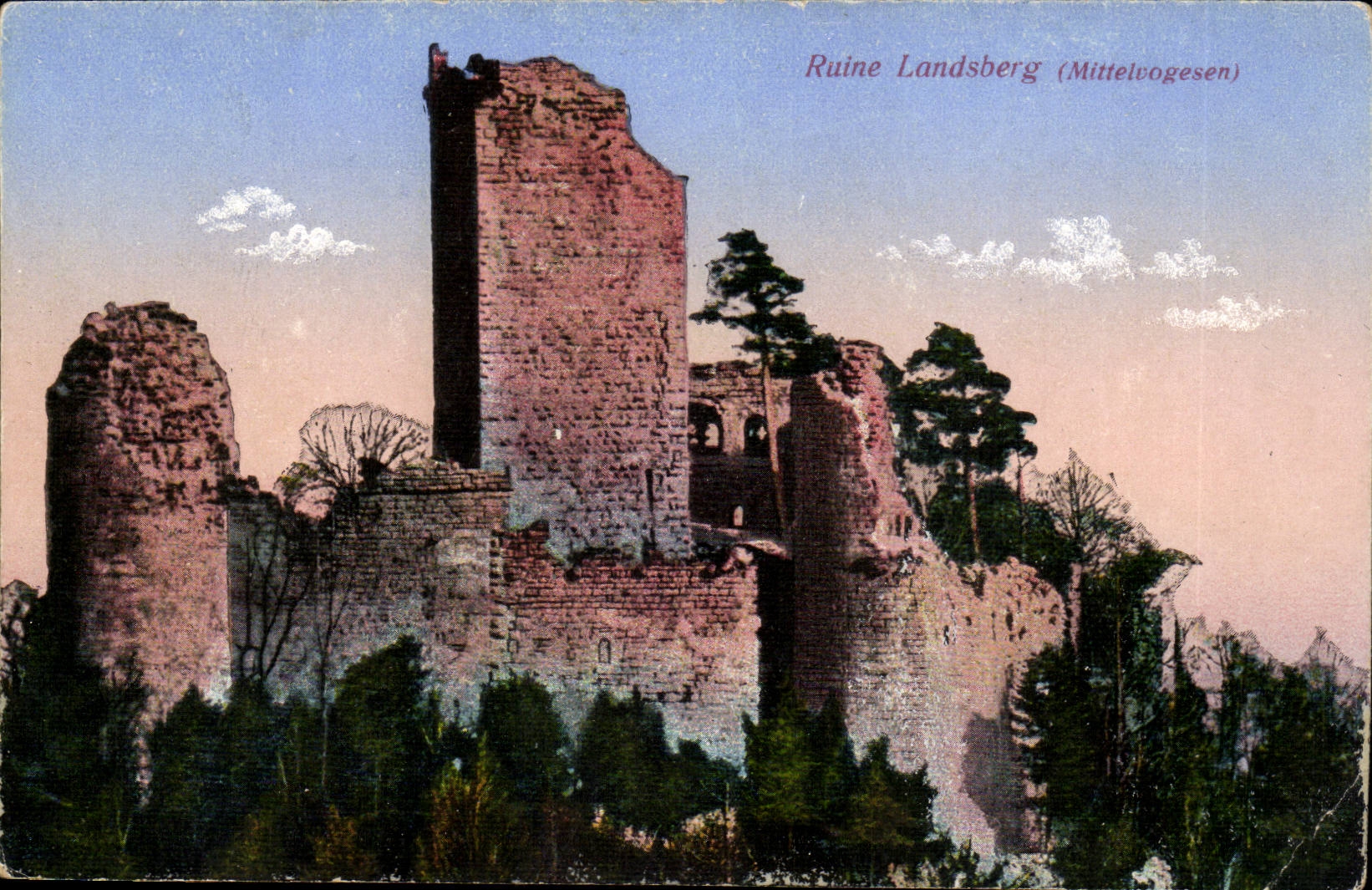 CPA Ruine Landsberg Mittelvogesen