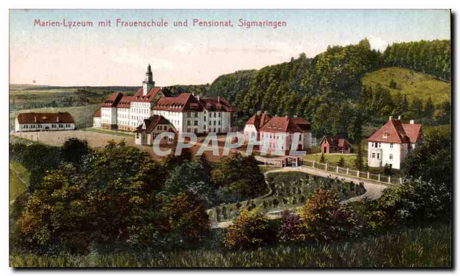 CPA Sigmaringen Marien Myzeum mit Frauenschule und Pensionnat