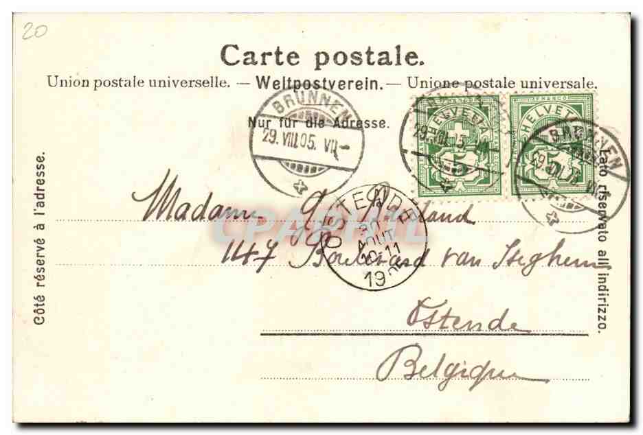 CPA Suisse Vierwaldstattersee mit Urirothstock — Rückseite
