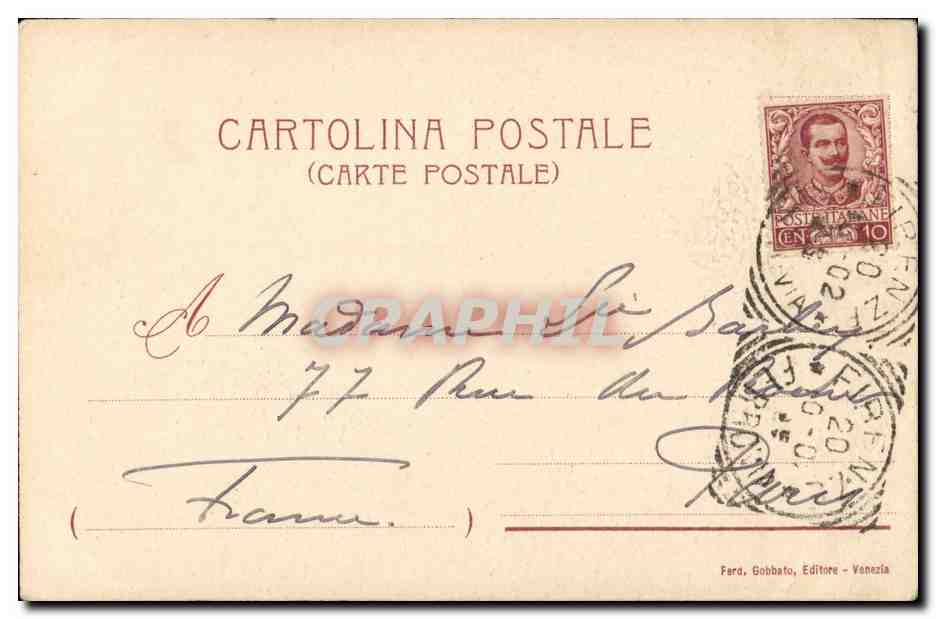 CPA Italie Italia Firenze Piaza della Signoria — Verso