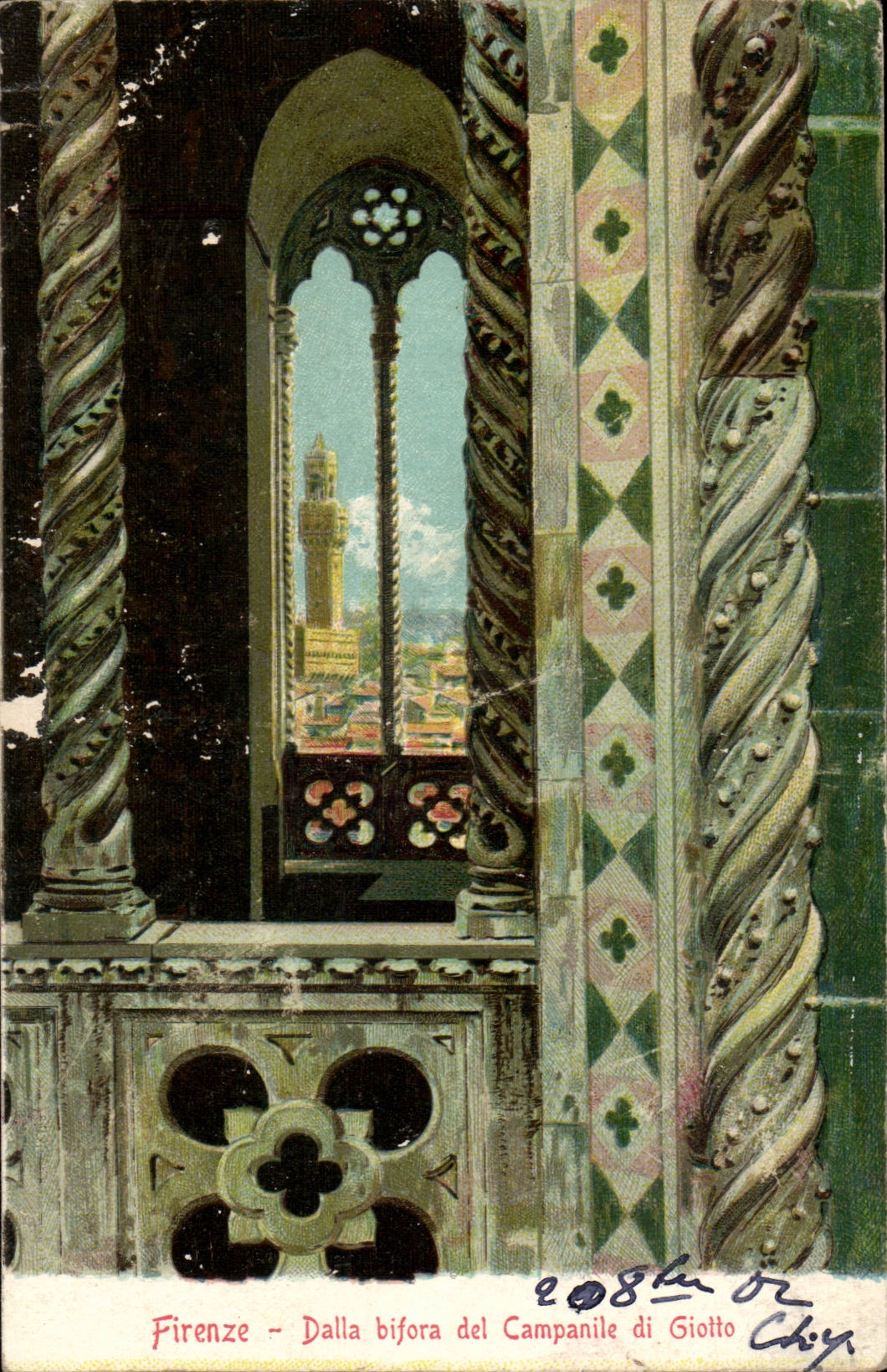 CPA Italie Italia Firenze Dalla bifora del CAmpanile di Giotto