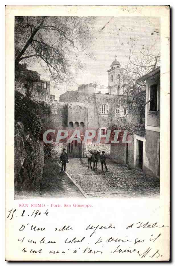 CPA Italie Italia San Remo Porta San Giueseppe 