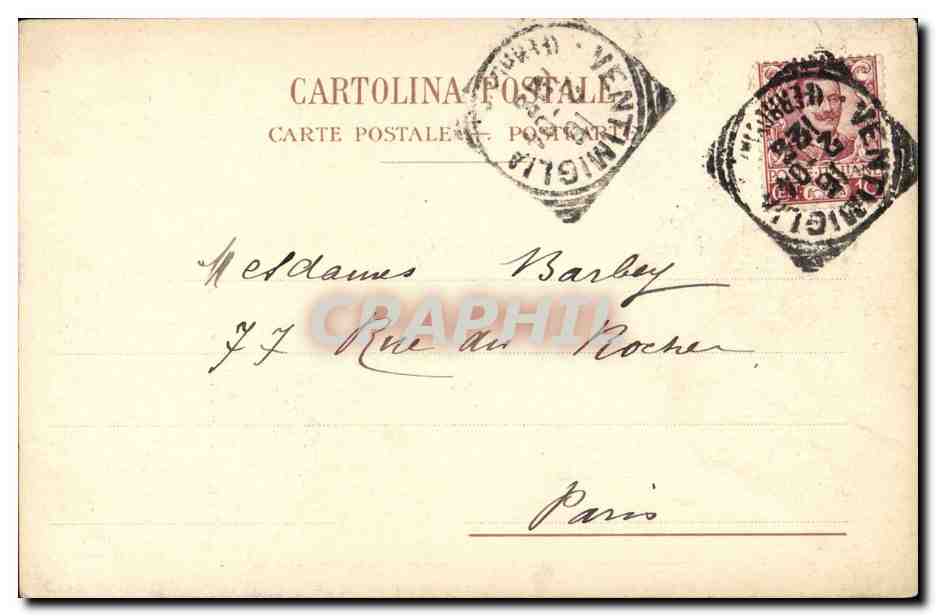 CPA Italie Italia San Remo Porta San Giueseppe  — Rückseite