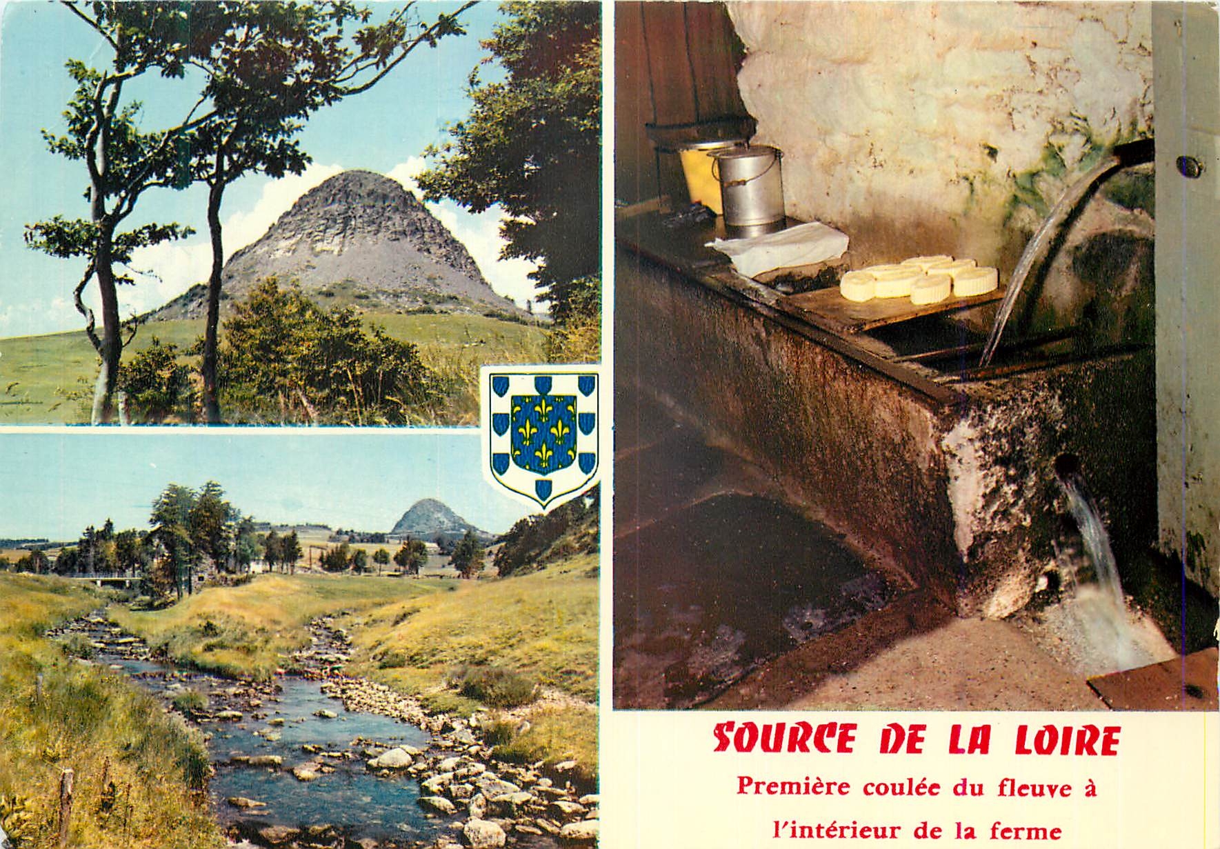 Source de la Loire — Première coulée du fleuve à l'intérieur de la ferme — Ferme de 'La Loire' — Mont Gerbier de Jonc (alt. 1551 m) — Ardeche