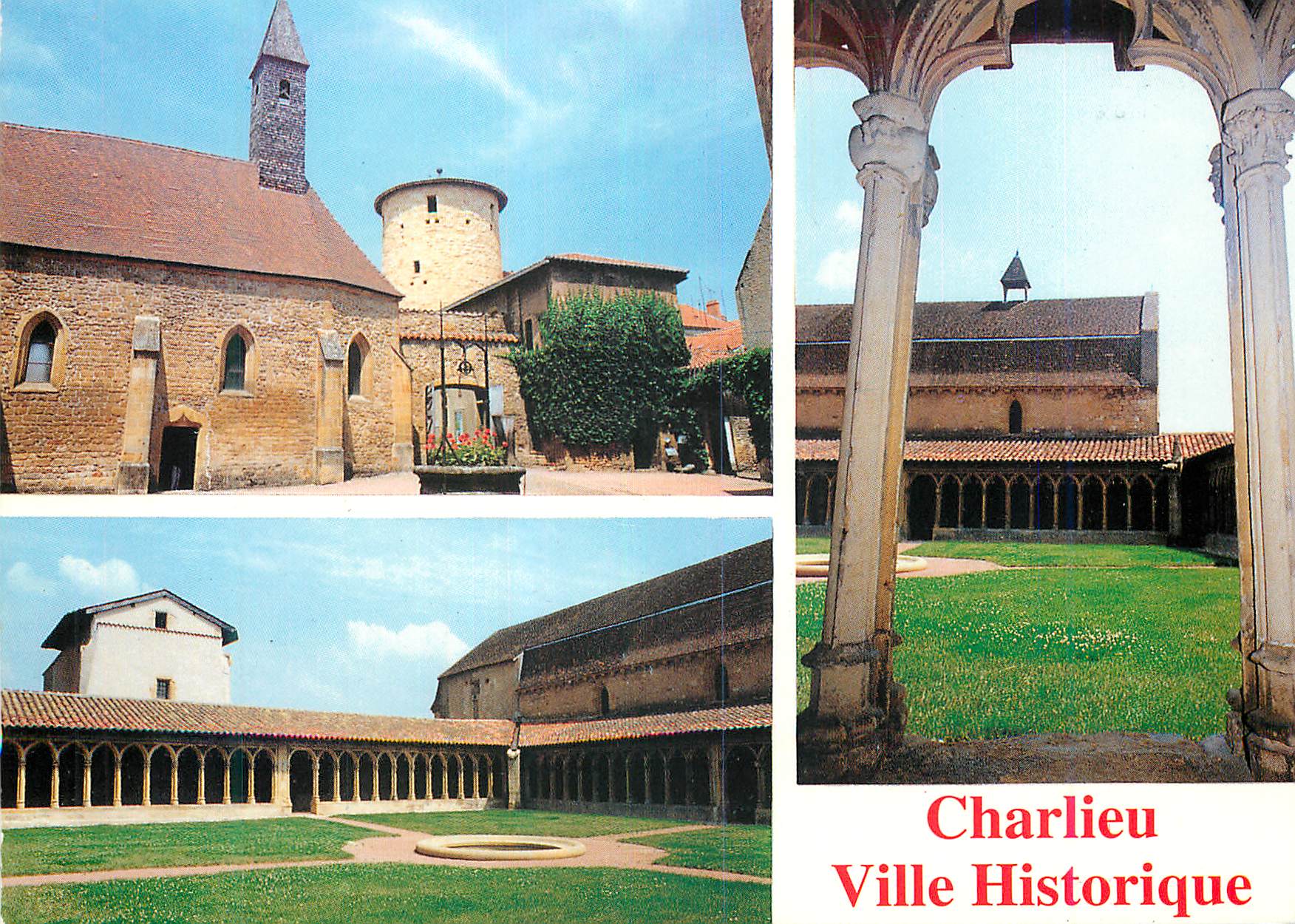 CPM Charlieu Loire La Chapelle du Prieur Le Cloitre et le Couvent des Cordeliers 