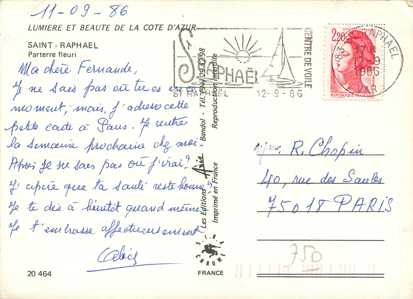 Saint-Raphaël — Kirche und Brauerei — Les Éditions Chromé — Rückseite