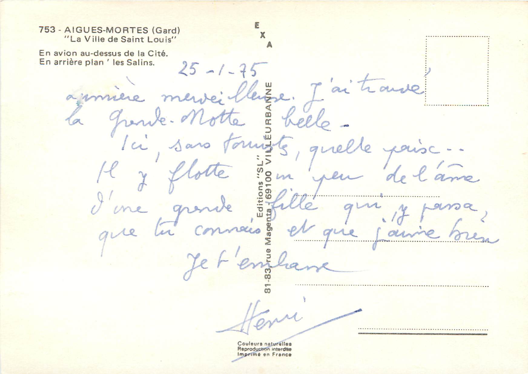Aigues-Mortes (Gard) — 'La Ville de Saint Louis' — Editions Magenta — Achterkant