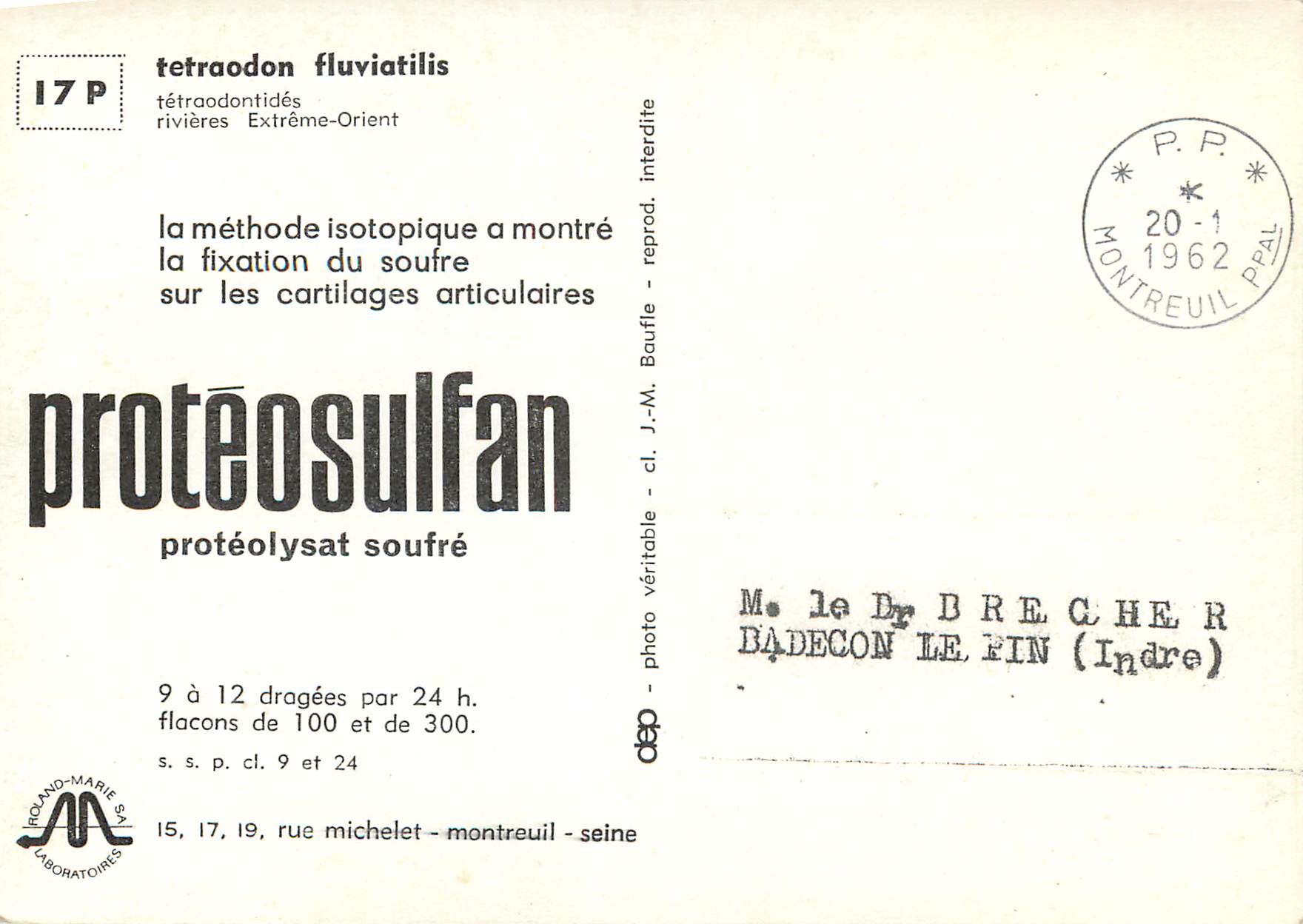 CPM Proteosulfan proteolysat soufre tetraodon Fluviatilis  — Rückseite