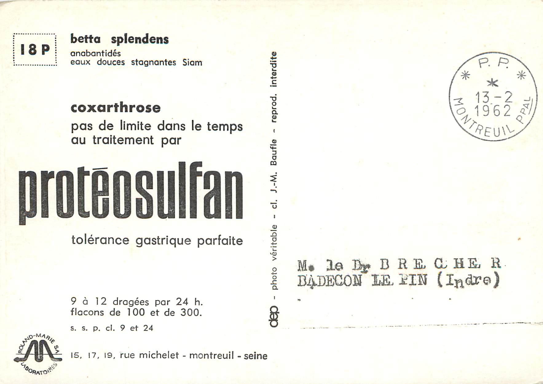 CPM Proteosulfan tolerance gastrique parfaite betta splendens  — Verso