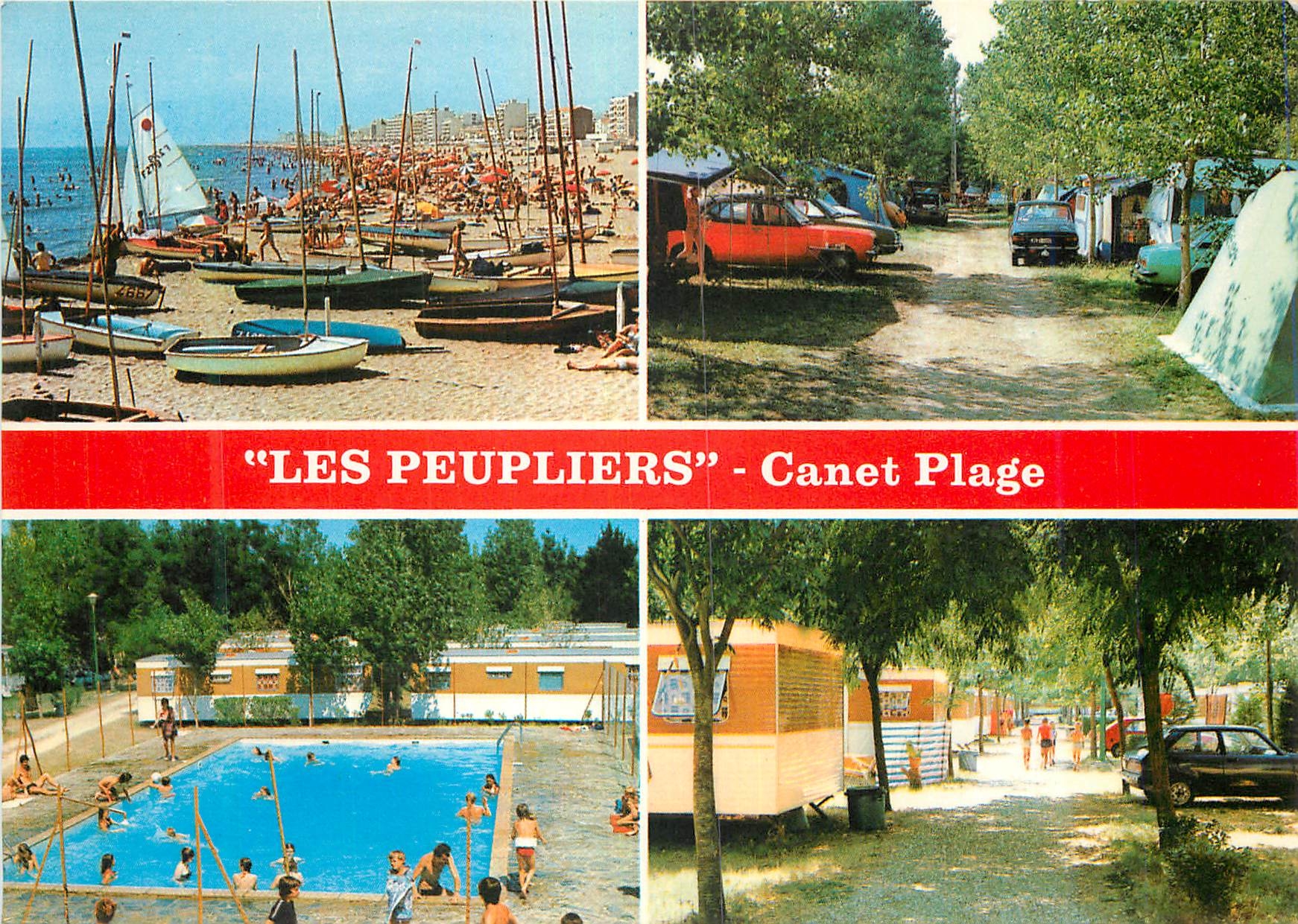 CPM Camping Caravaning les Peupliers Voie de la Crouste Canet Plage 