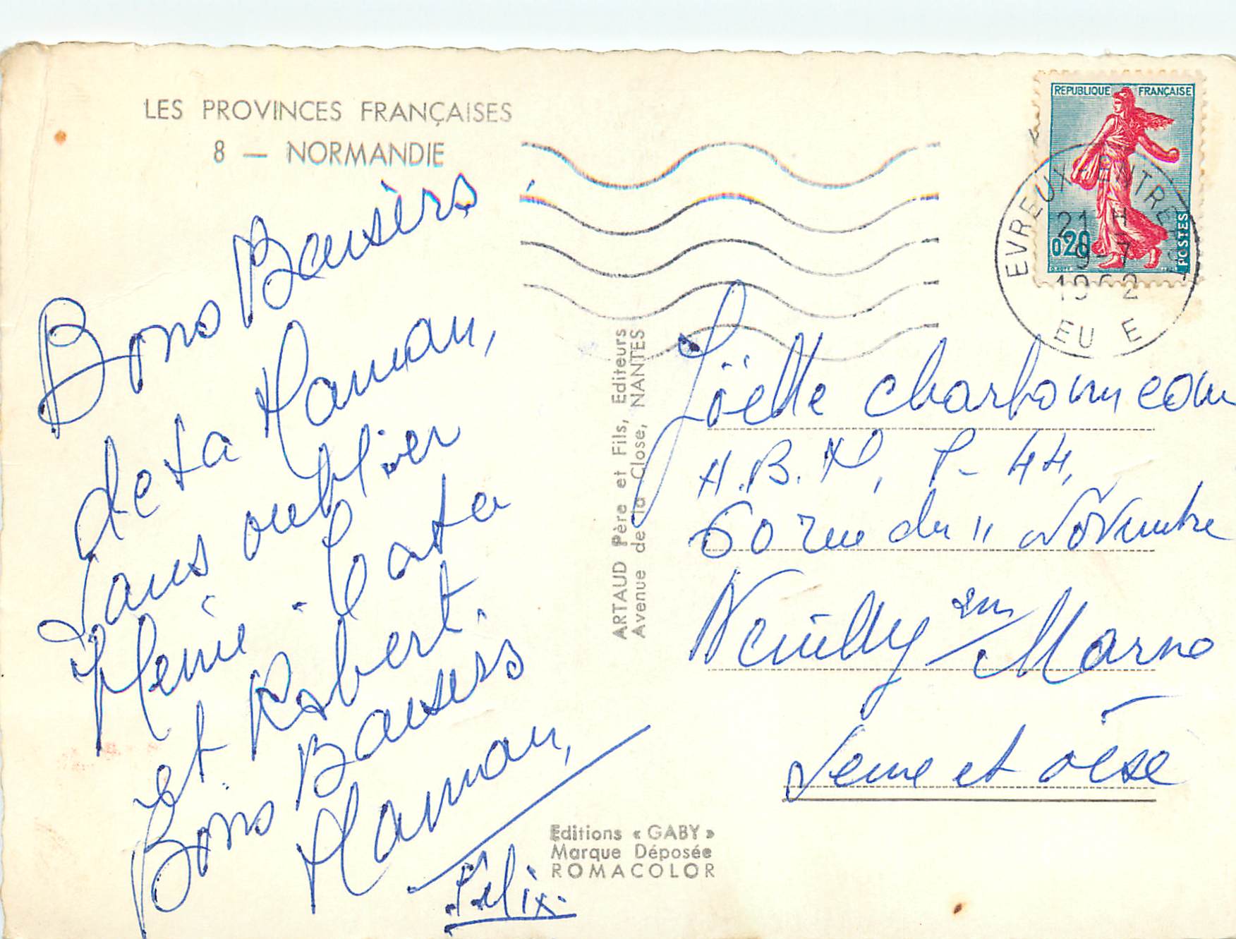 CPM Les Provinces Francaises Normandie  — Rückseite