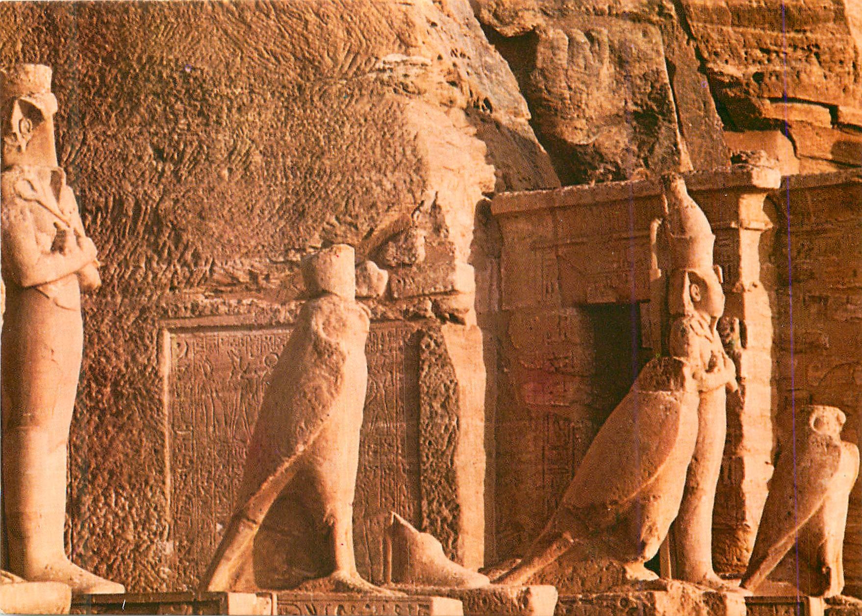 CPM Egypt Some statues of Abou Simbel Rock Temple of Ramses II 