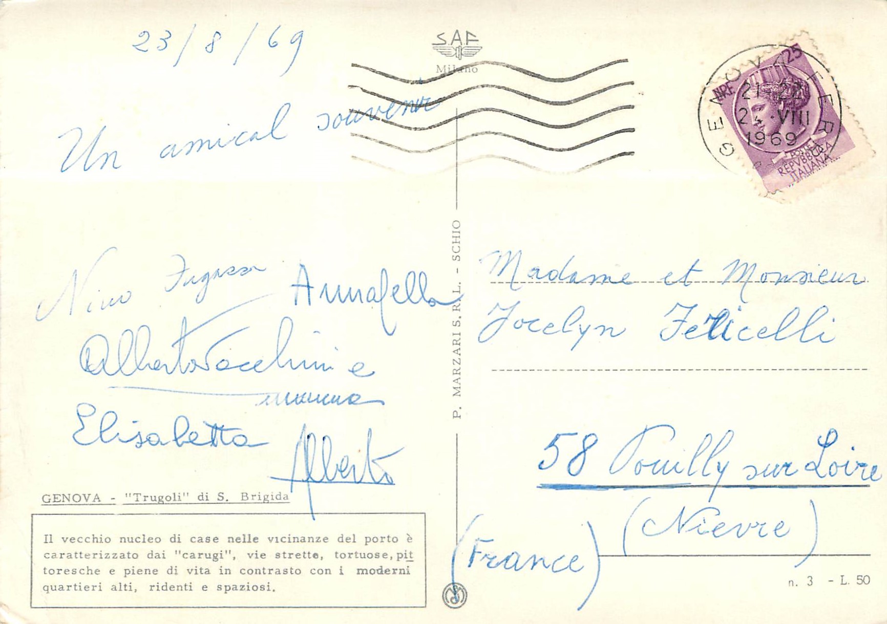 CPM Genova Trugoli di S Brigida  — Rückseite