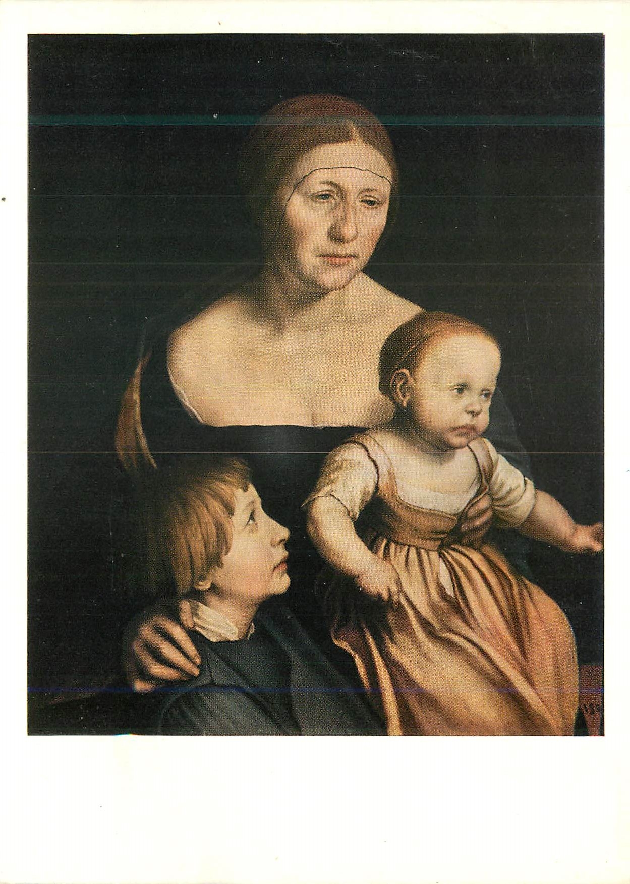 CPM Hans Holbein Holbeins Frau mit den beiden alteren Kinderne 