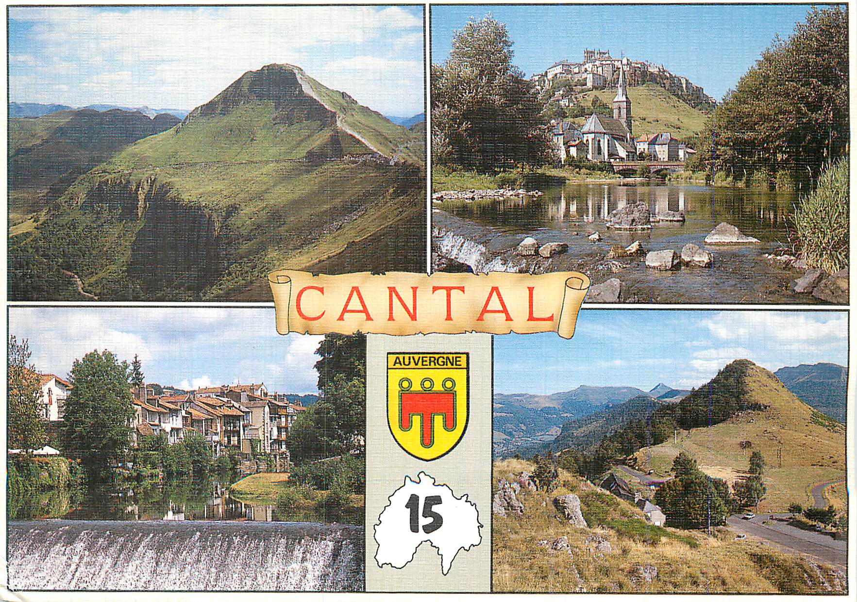 CPM Le Cantal Auvergne Divers aspects du department Le Puy Mary Saint Flour et les bords de l Ander 