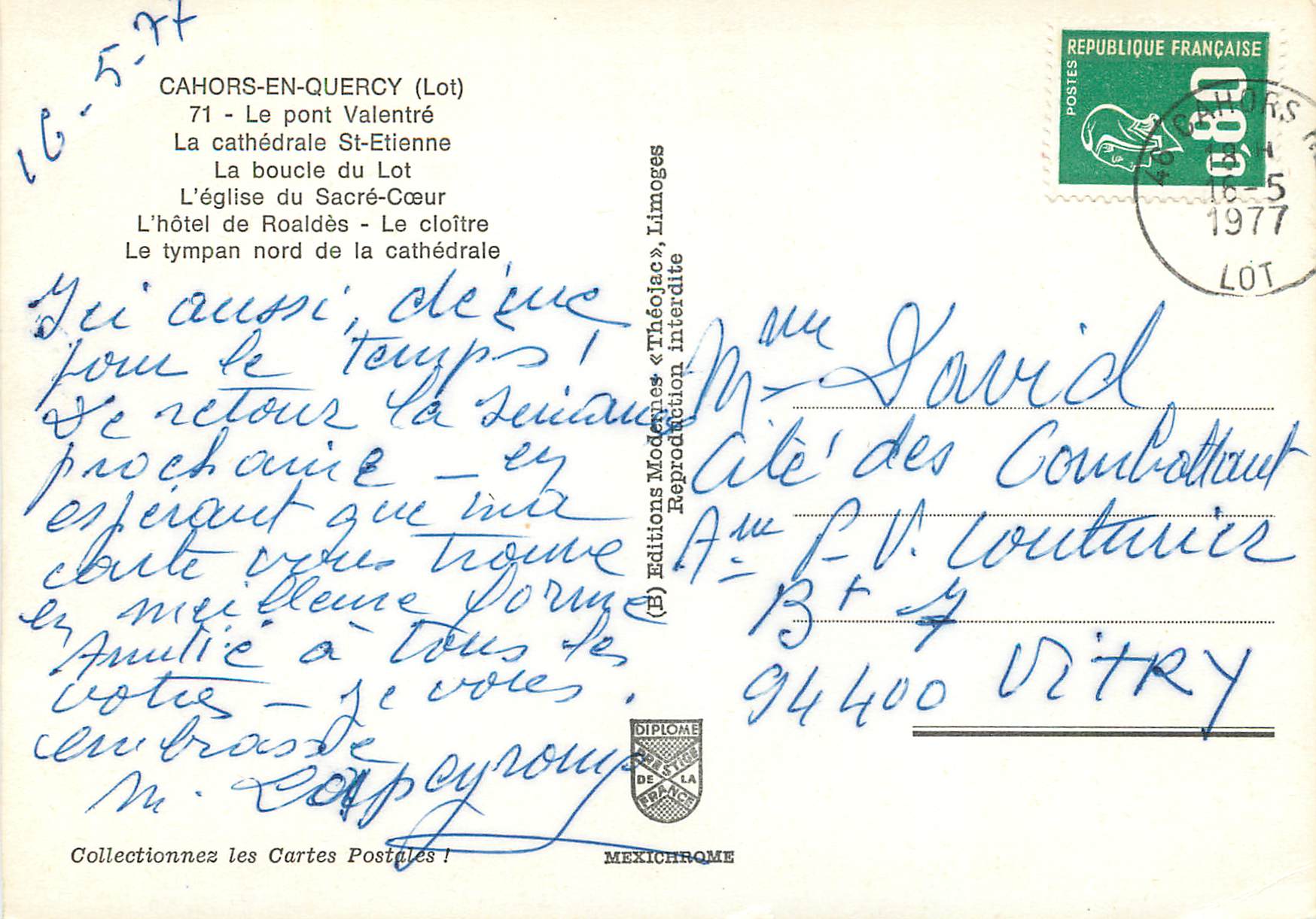 Cahors — Cité médiévale, Joyau du Quercy — Editions Modernes « Théojac » — Reverso