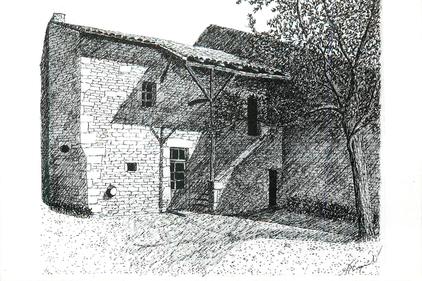 CPM Maison a ballet Tusson Charente Dessin de Marie Sylvie Coquillaud 