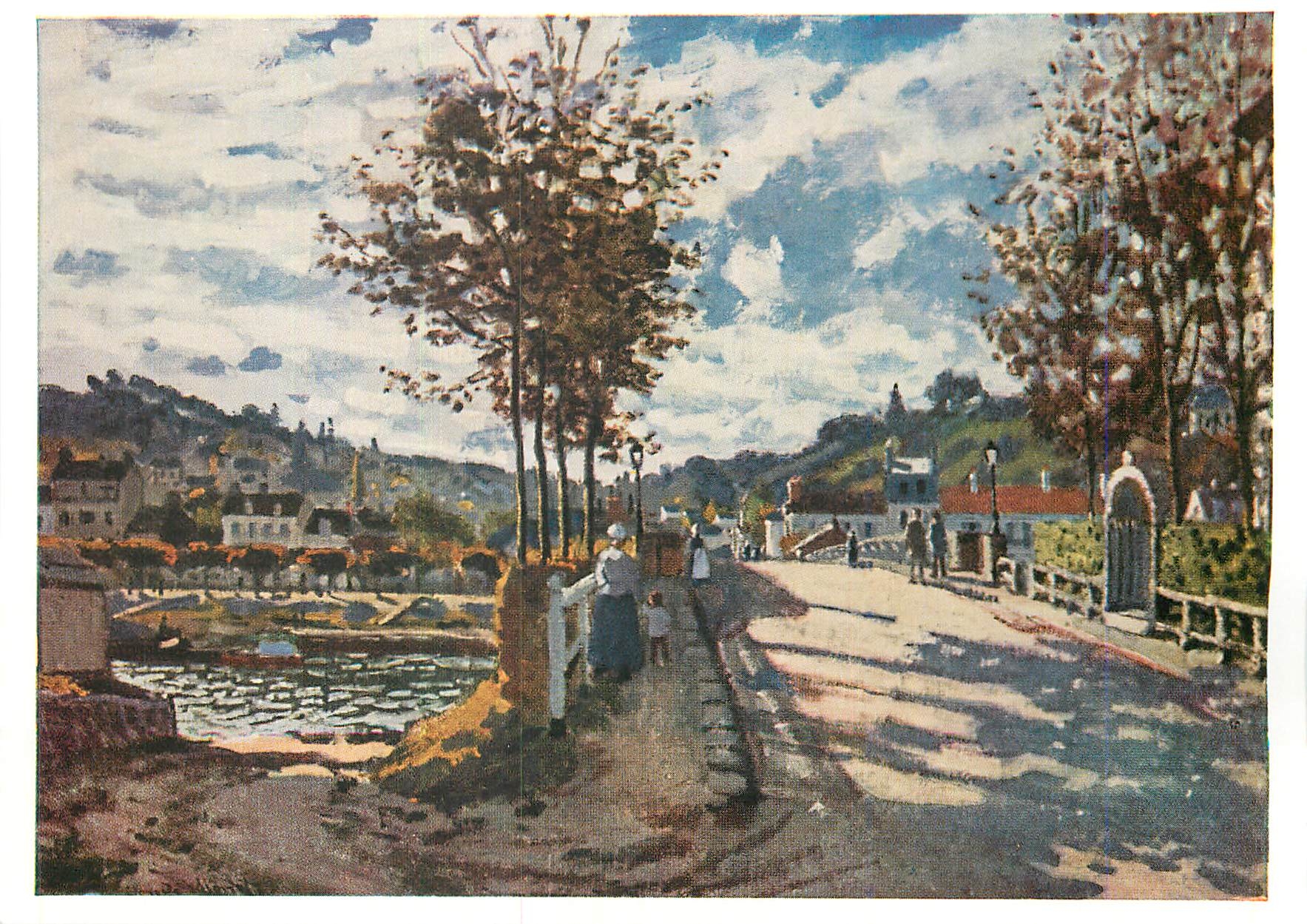 CPM Claudet Monet The Seine et Bougival Currier Gallery of Art Manchester USA 