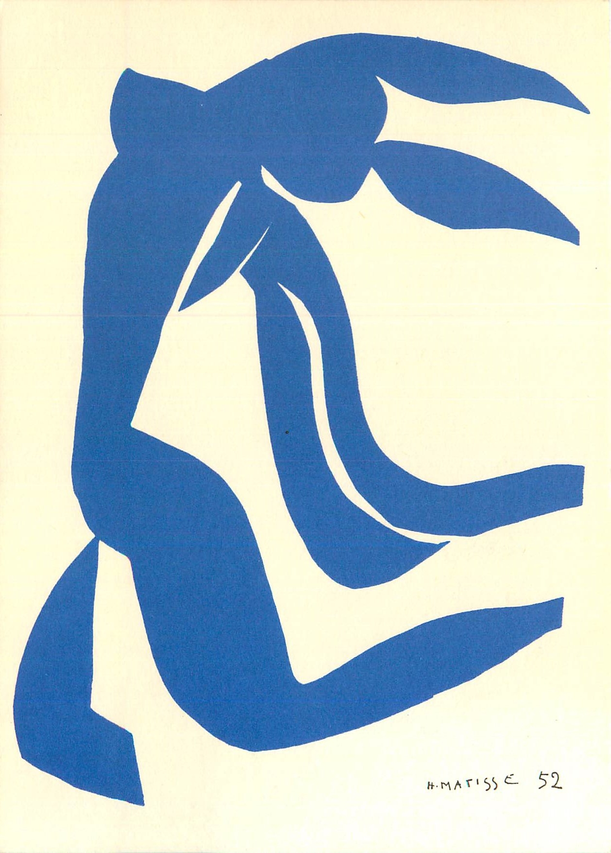 CPM Henri Matisse la chevelure gouache decoupee 